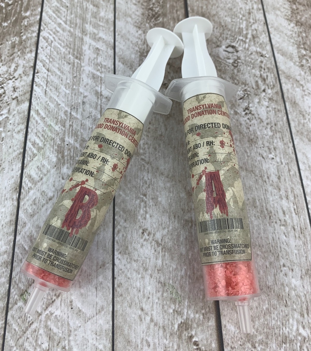 Blood Bank Party Favors Halloween Treat