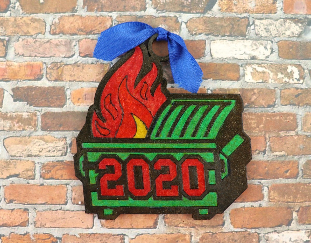 Dumpster Fire Ornament for Christmas 2020
