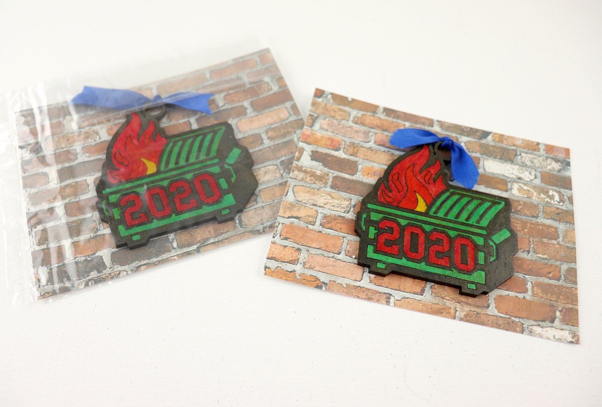 dumpster fire Christmas ornaments