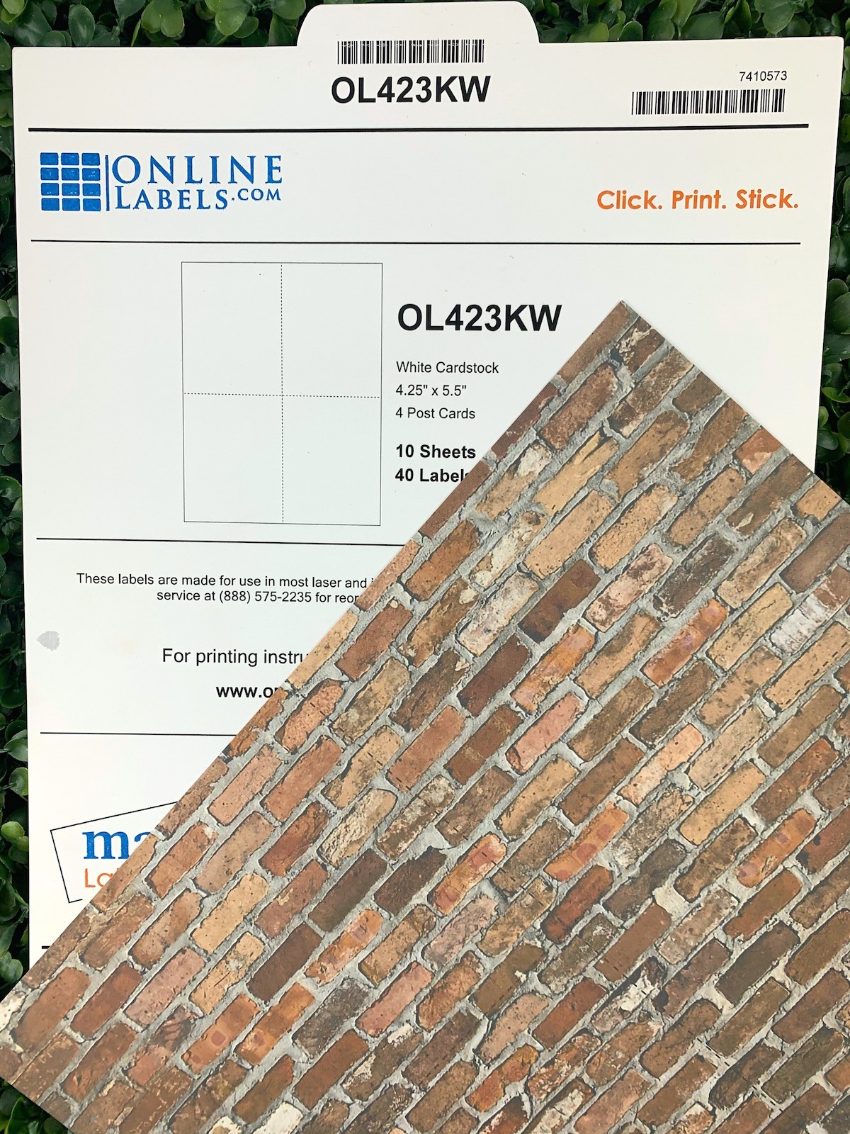 OnlineLabels.com postcard paper