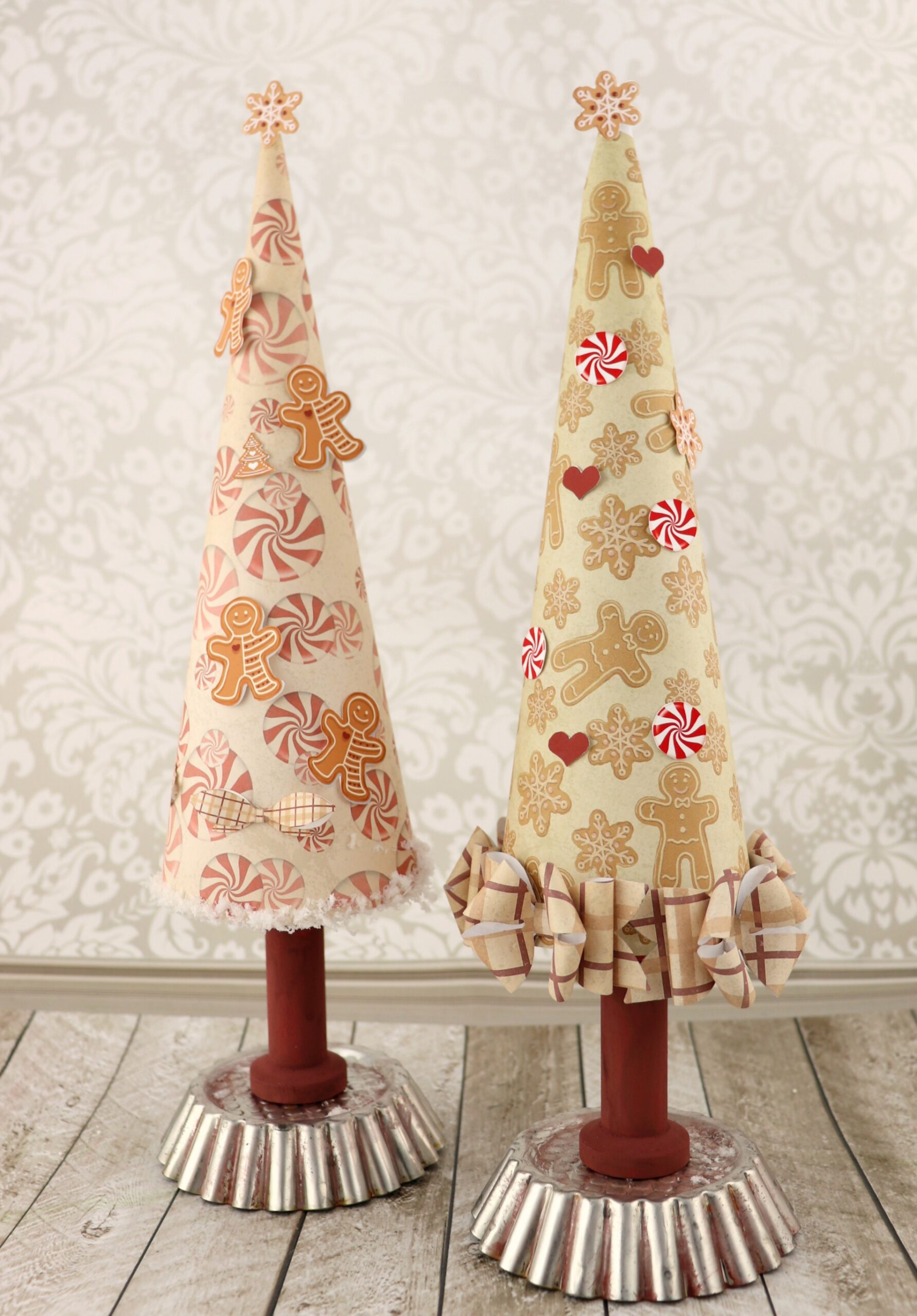 gingerbread christmas tree made with paper