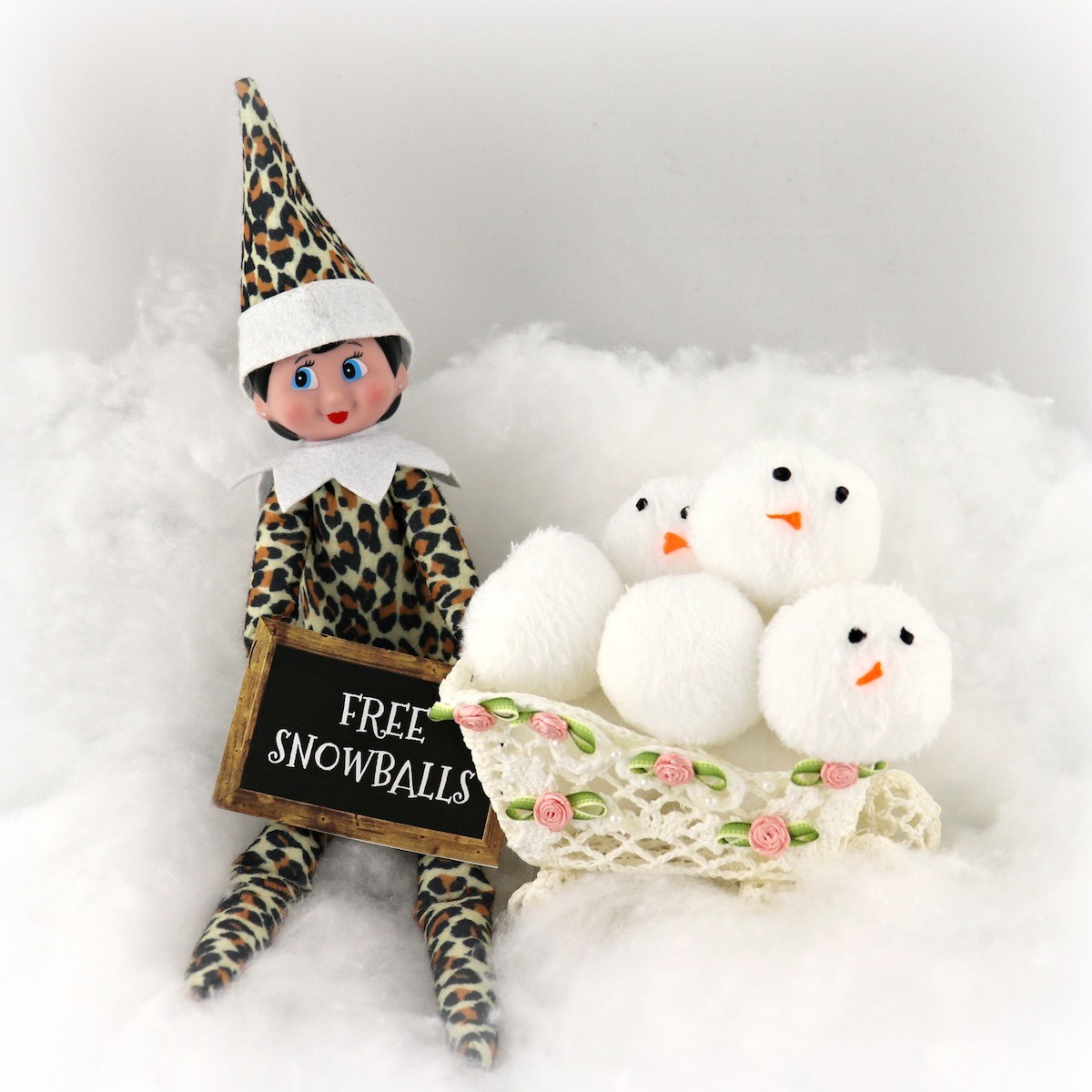 plush snowballs tutorial for elf on shelf