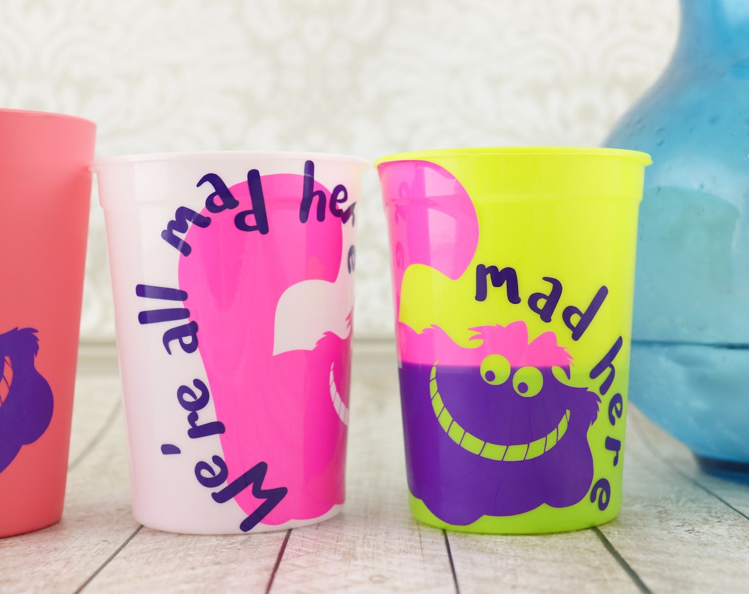 cheshire cat vinyl on cups