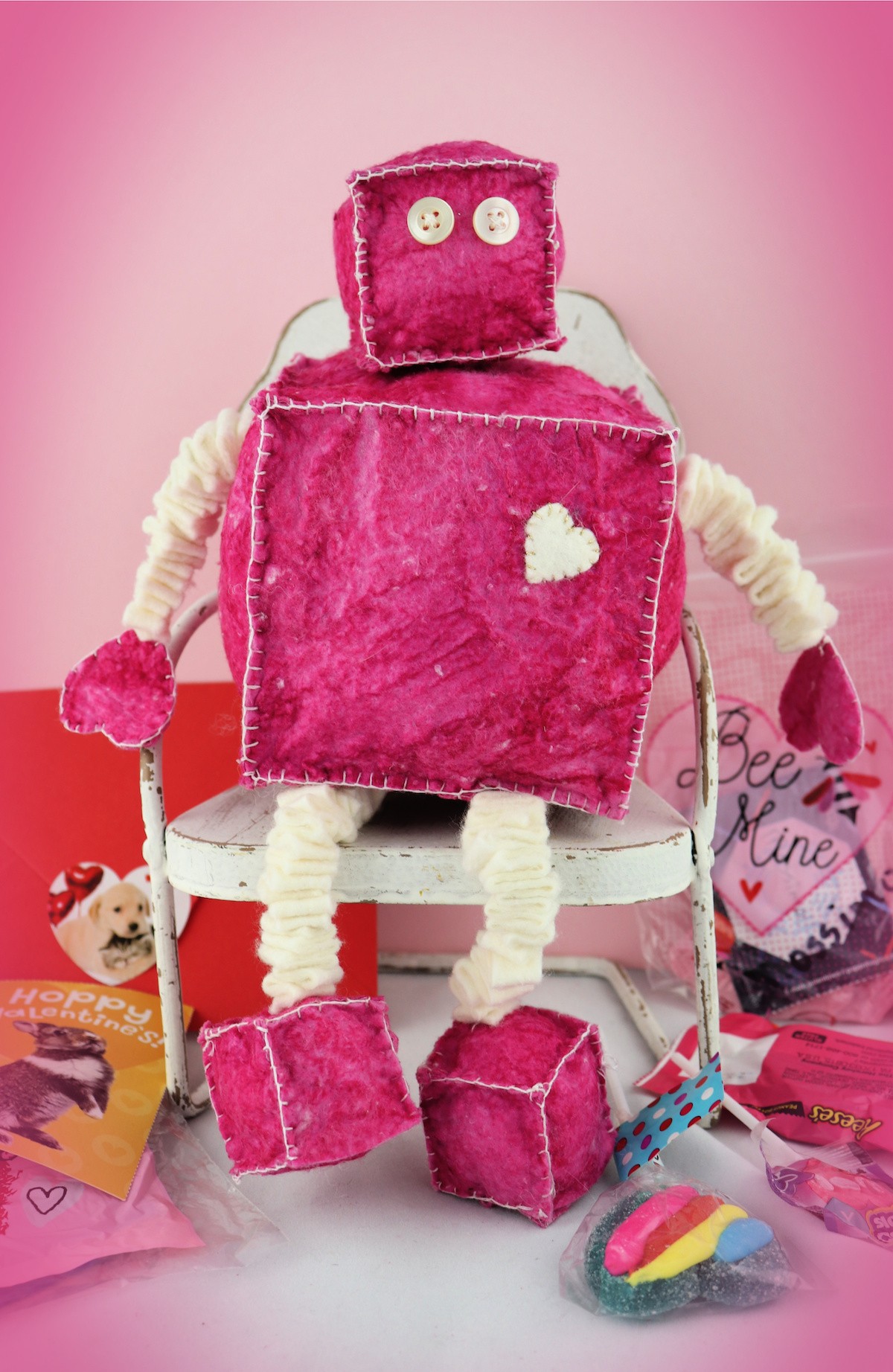 Robot Plush Valentine Tutorial for Kids