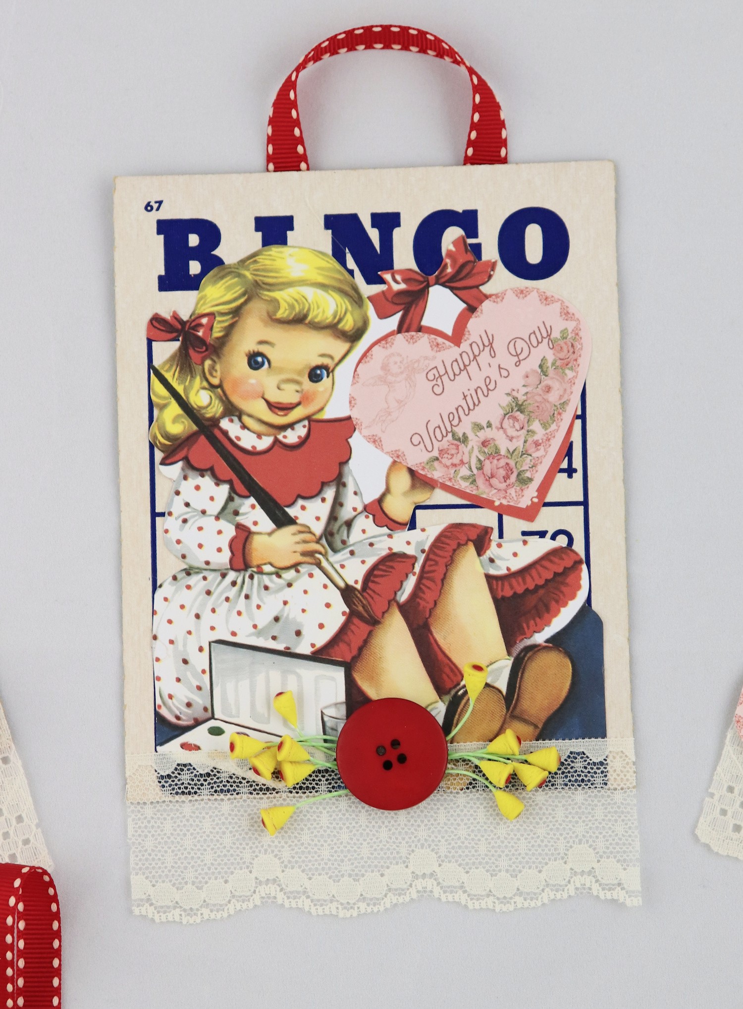 Vintage bingo card valentine