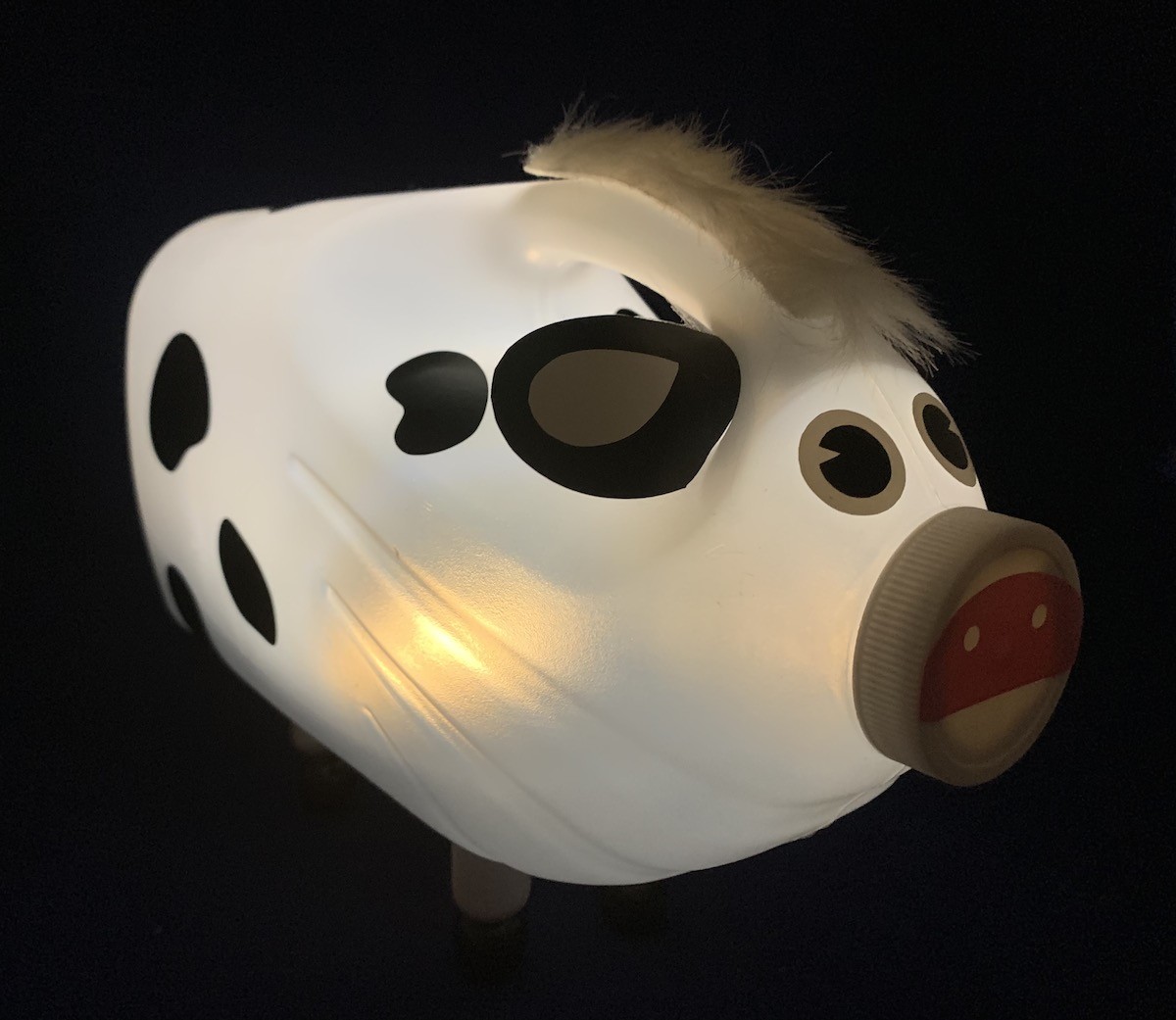 Bessie Bottlelamp cow light DIY