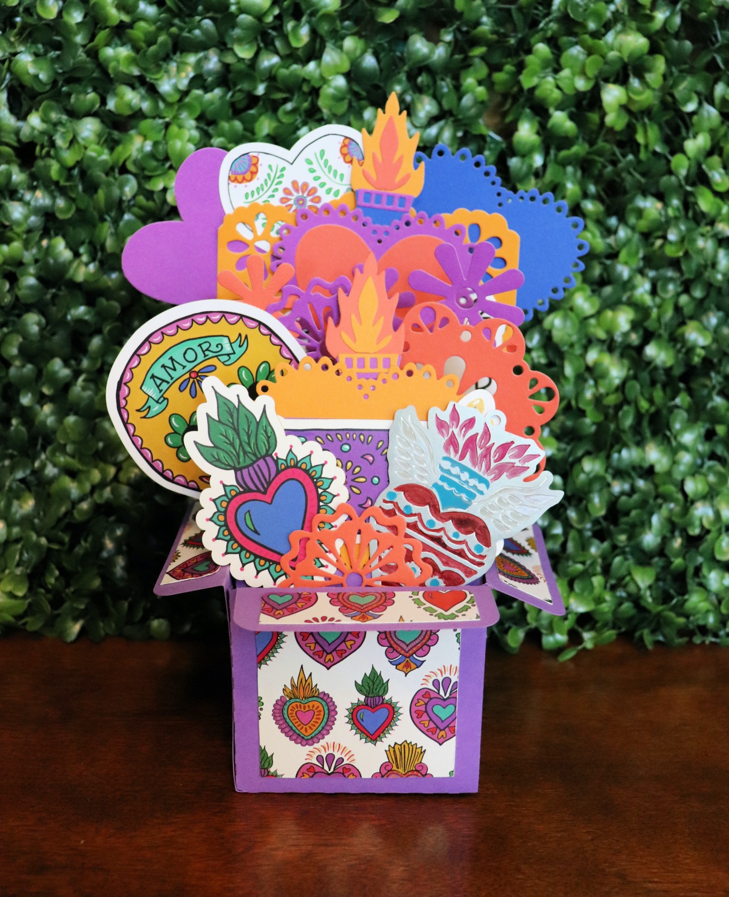 fiesta party theme exploding heart box