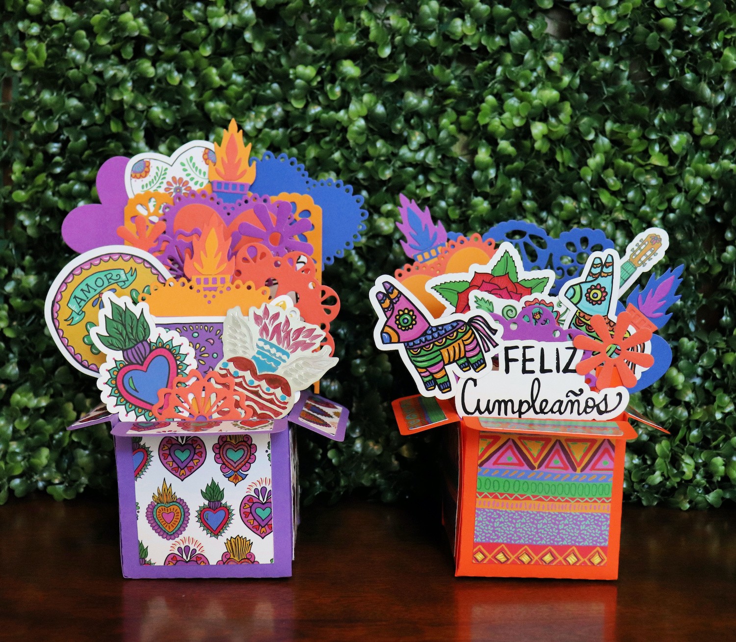 exploding card boxes fiesta party