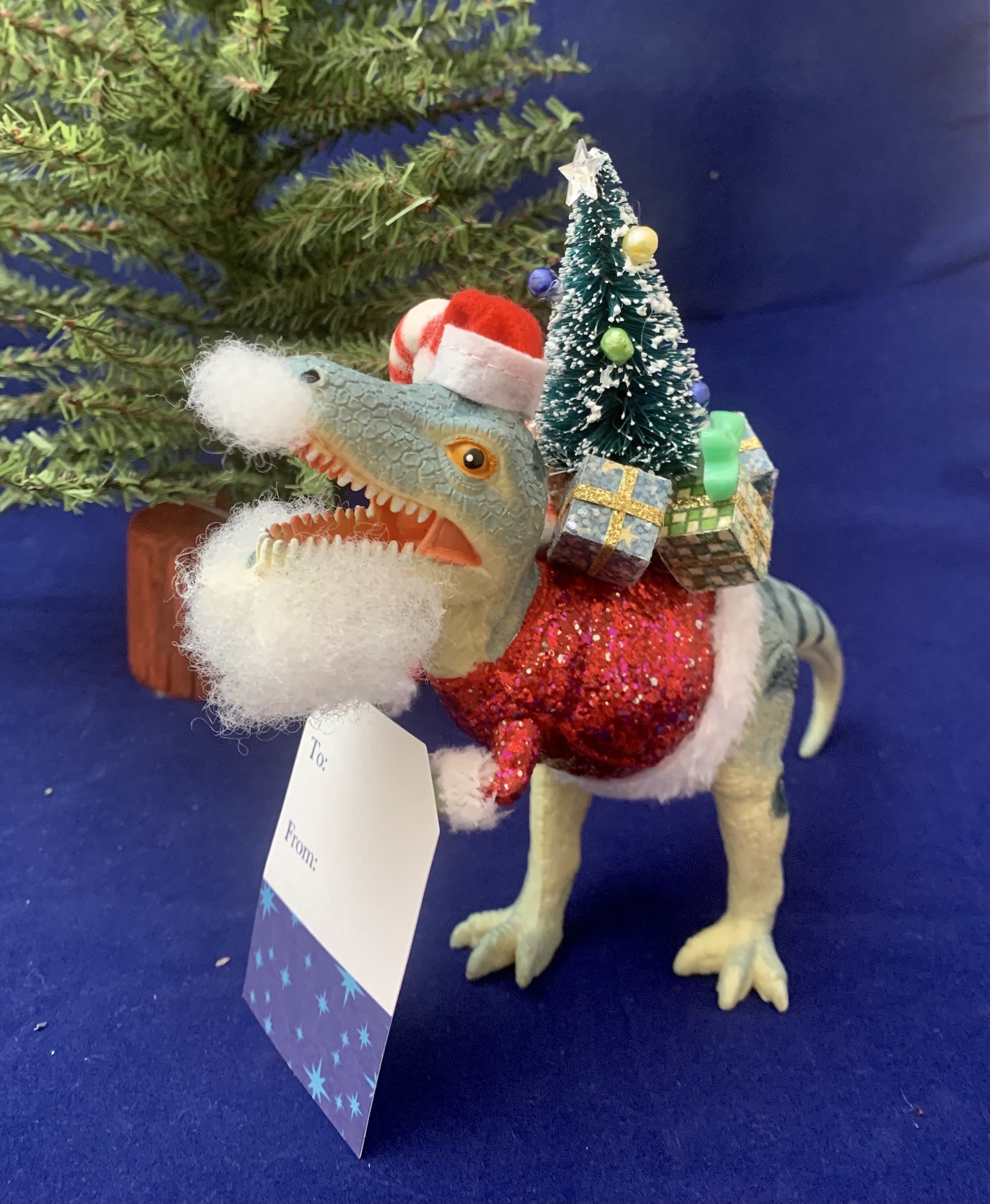 dinosaur santa trex
