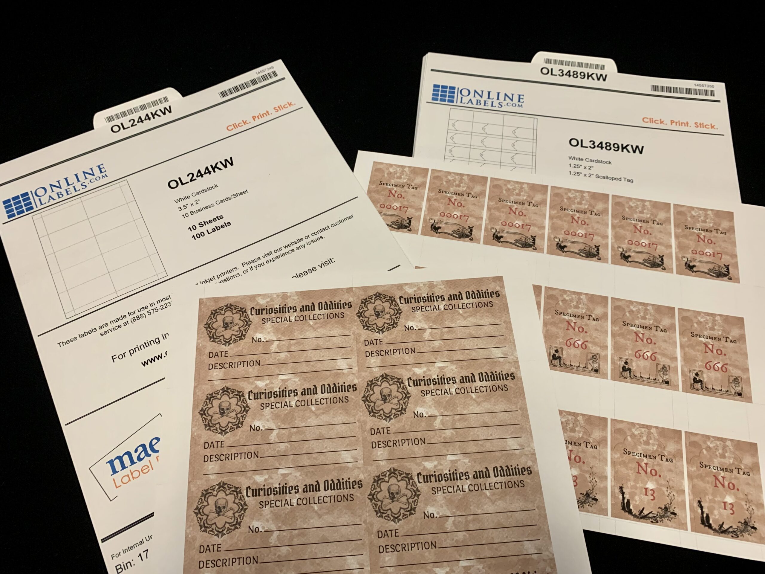 onlinelabels.com Halloween labels