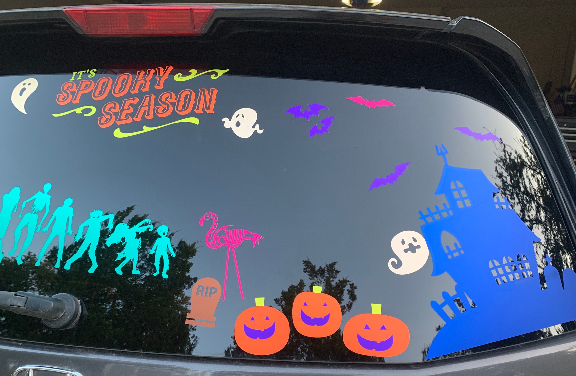 spooky halloween car vinyl