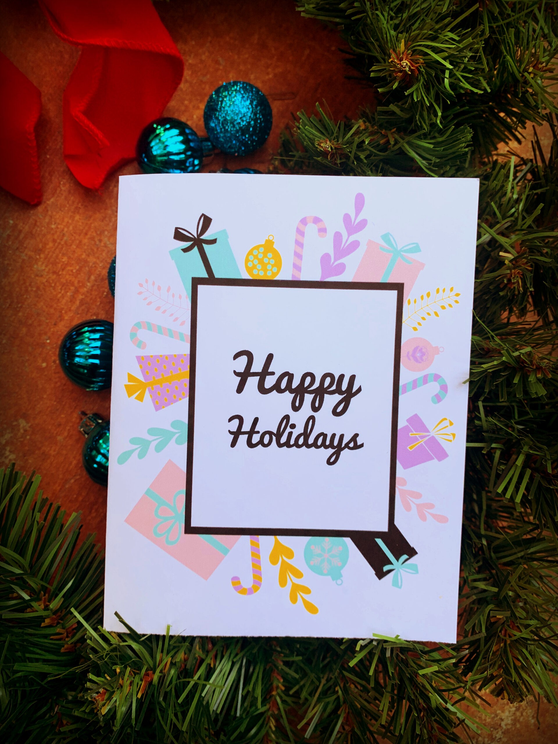 free printable holiday card