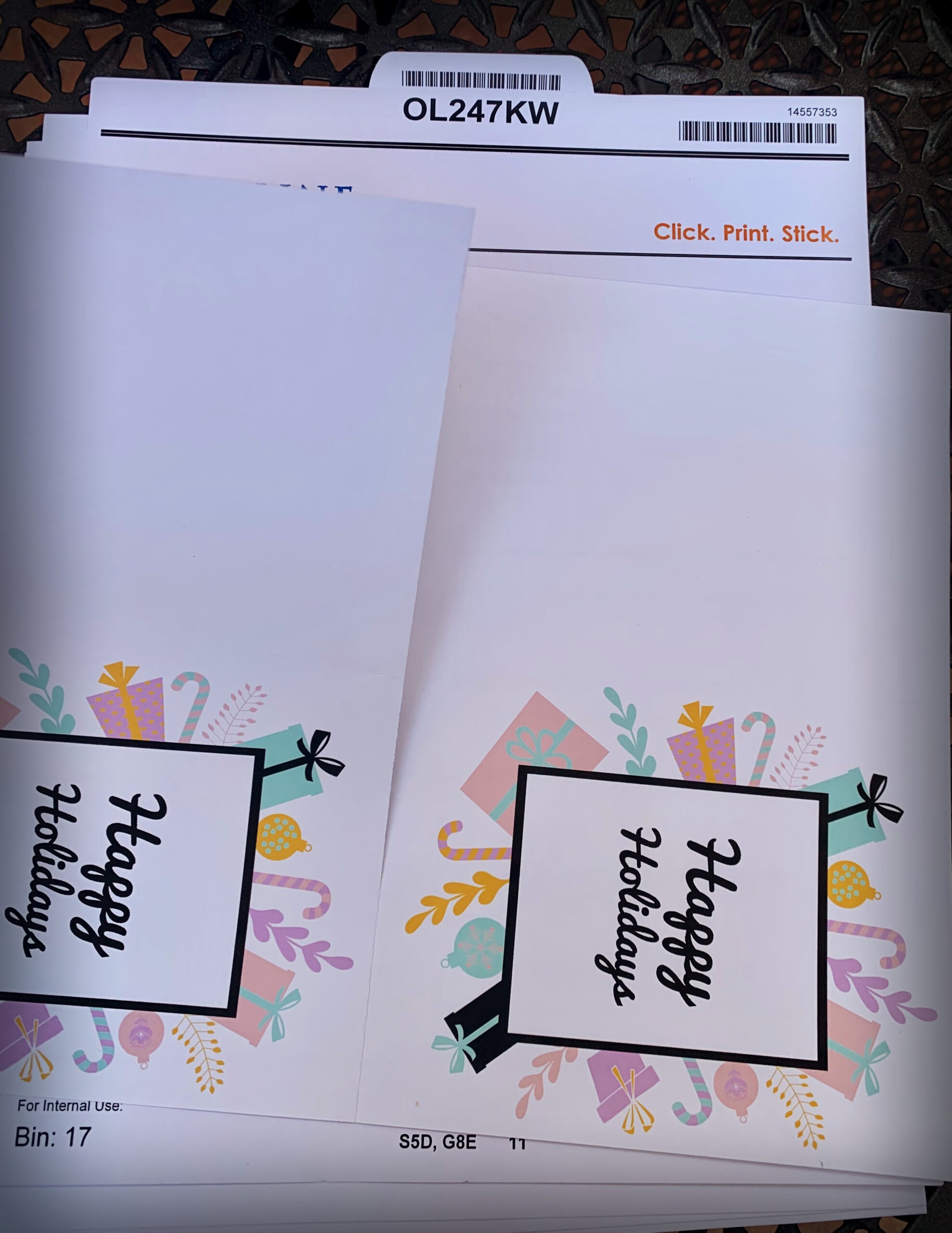 printable perforated card paper
