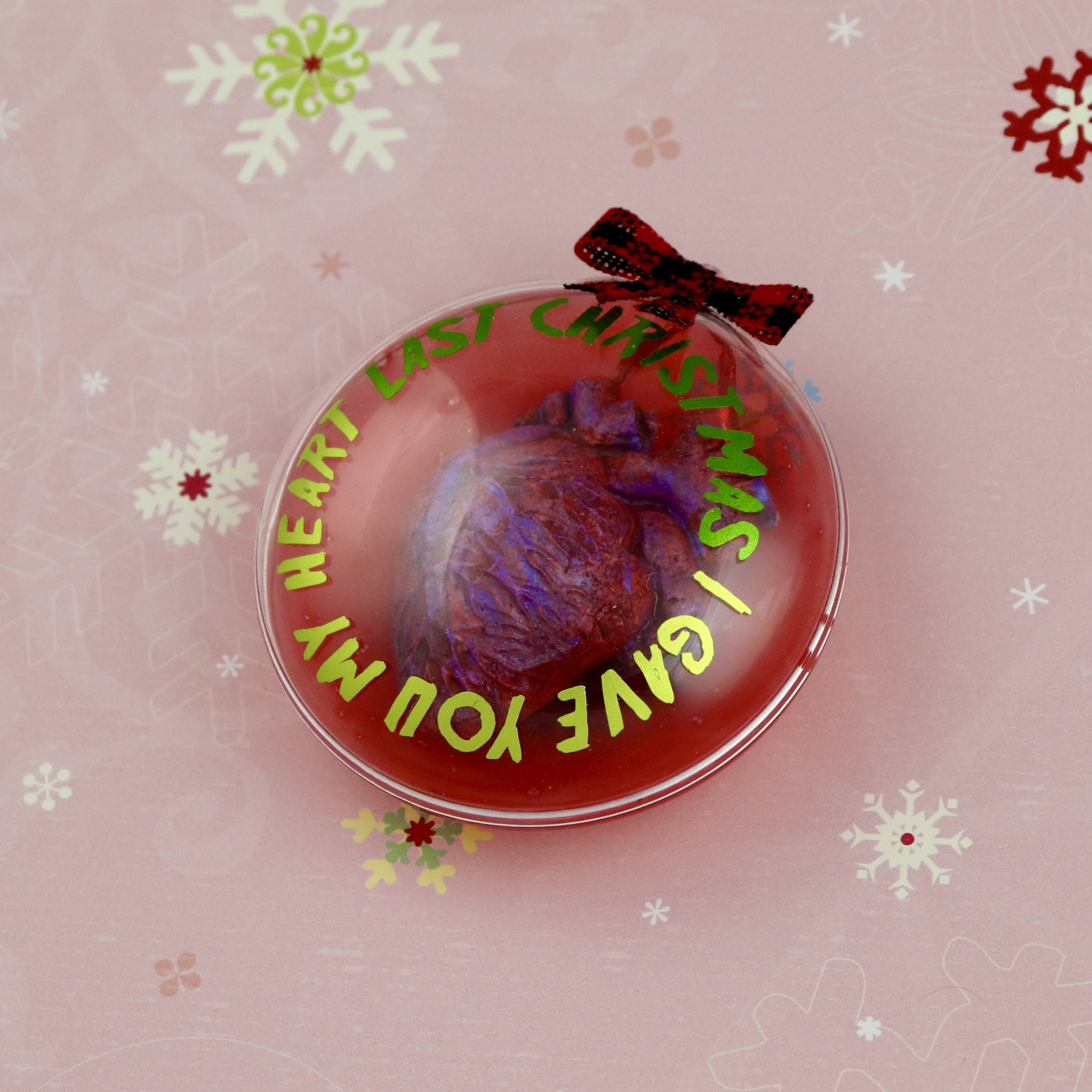 creepy heart ornament