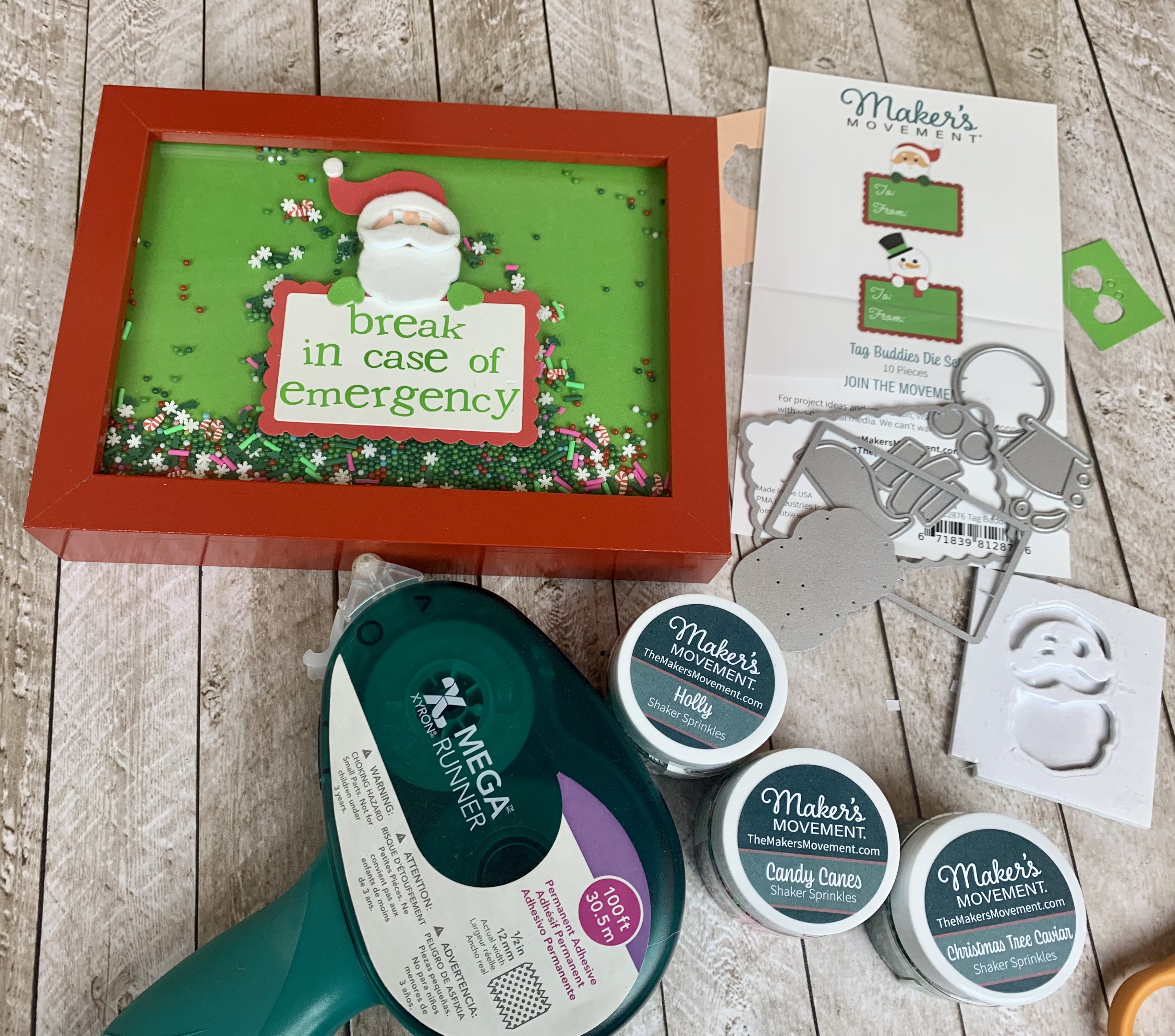 maker's movement santa shaker frame diy