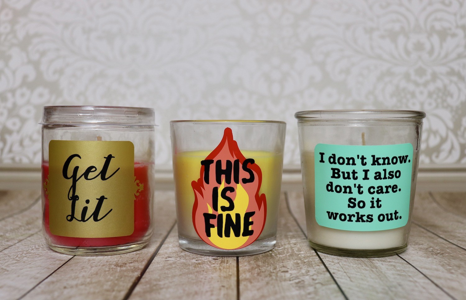 DIY Vinyl Candle Labels