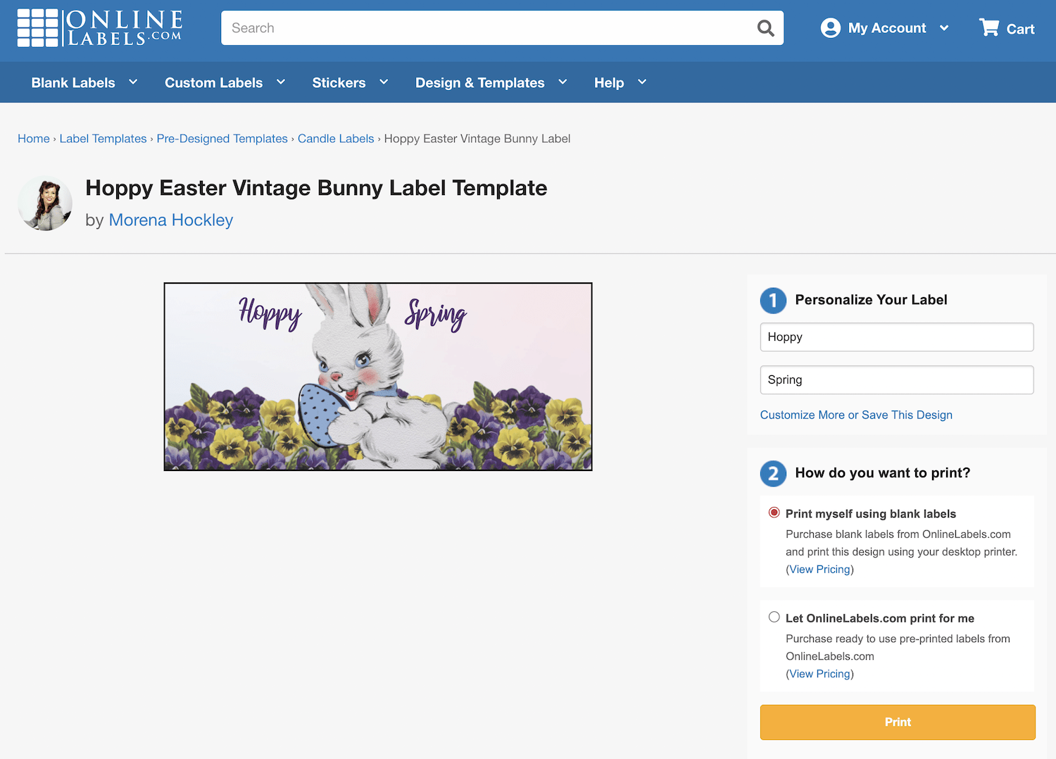onlinelabels.com easter printable