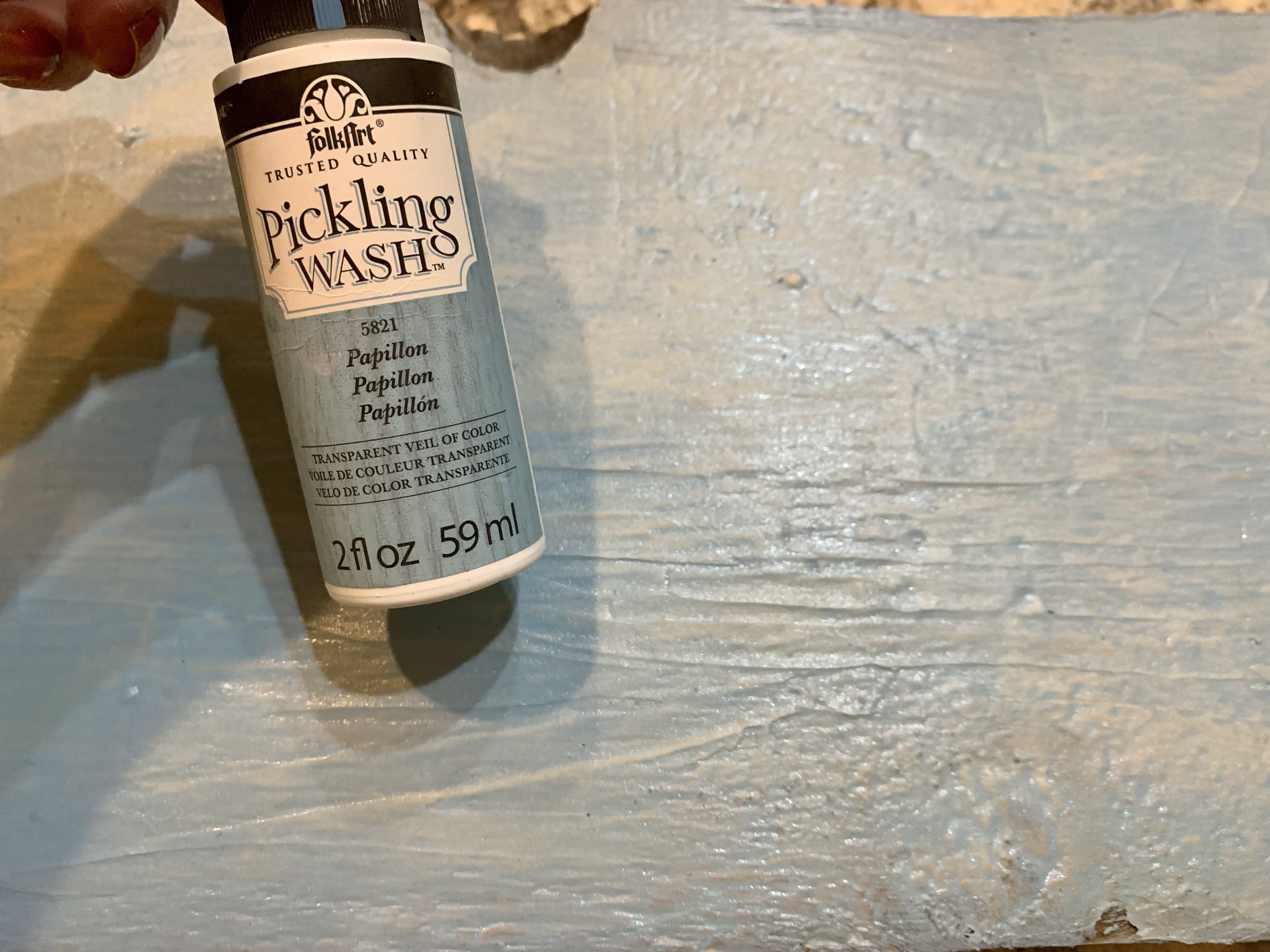 pickling wash on wood Grandma's Garden DIY Sign
