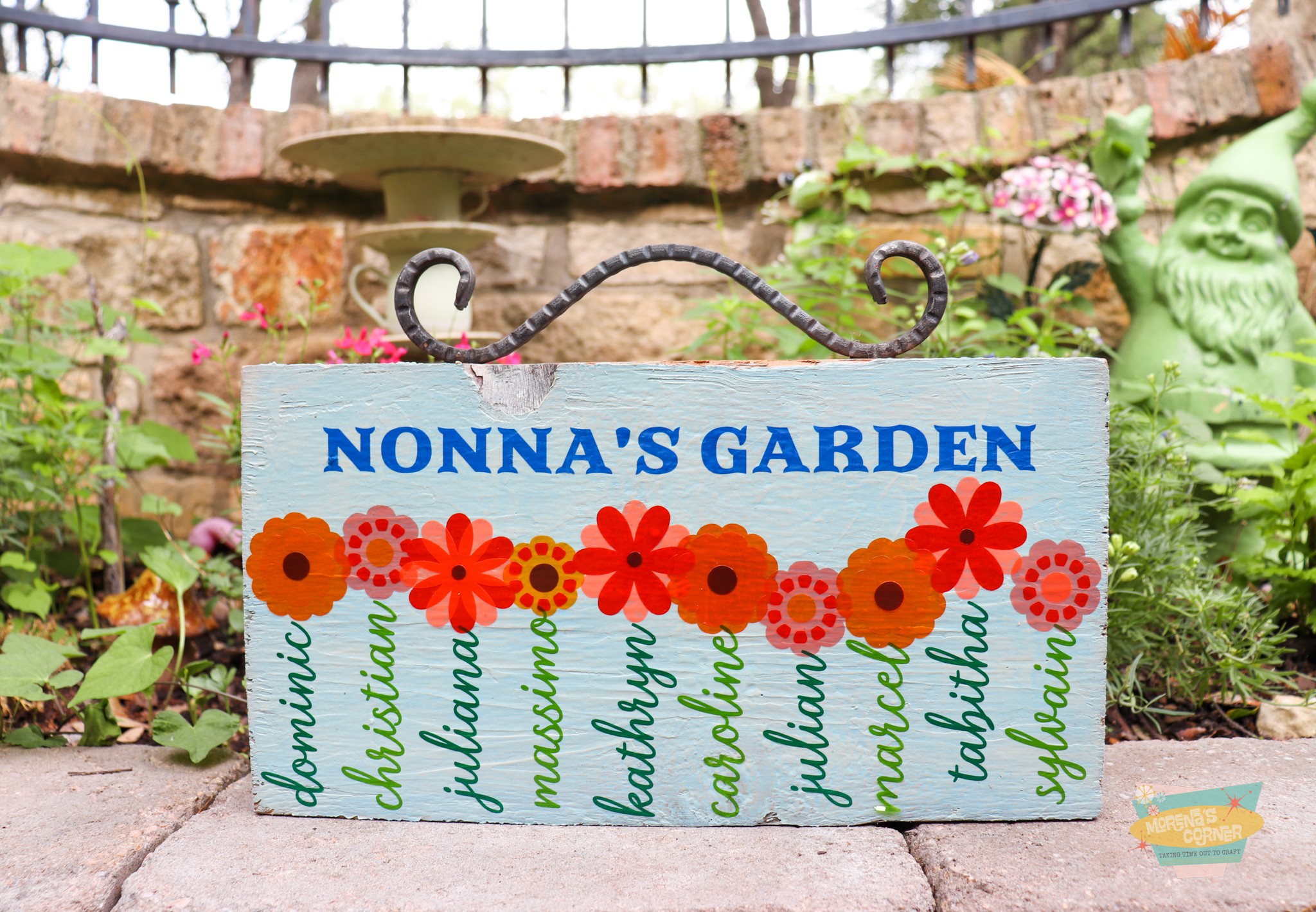 Grandma's Garden DIY Sign with vinyl