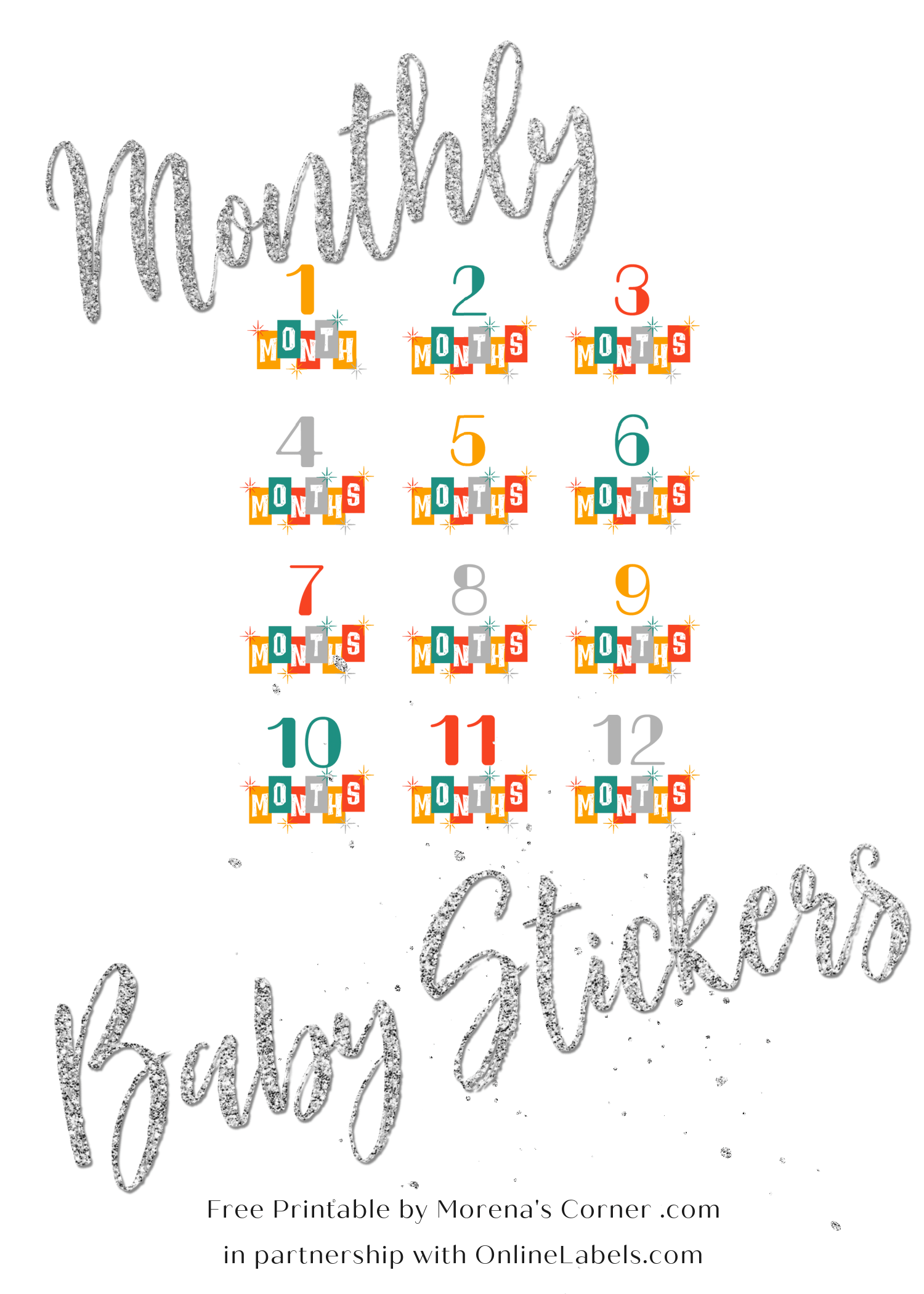 printable baby monthly stickers
