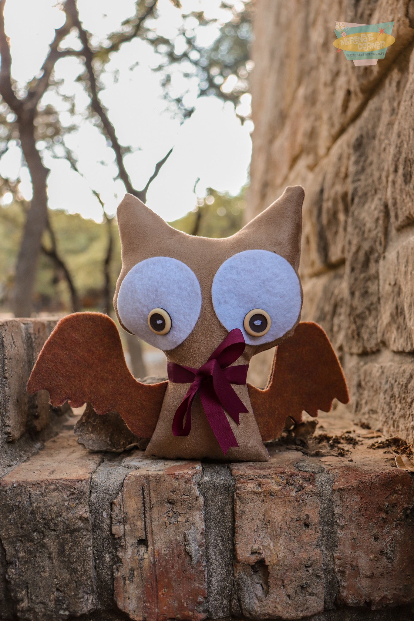 bat big eye plush tutorial