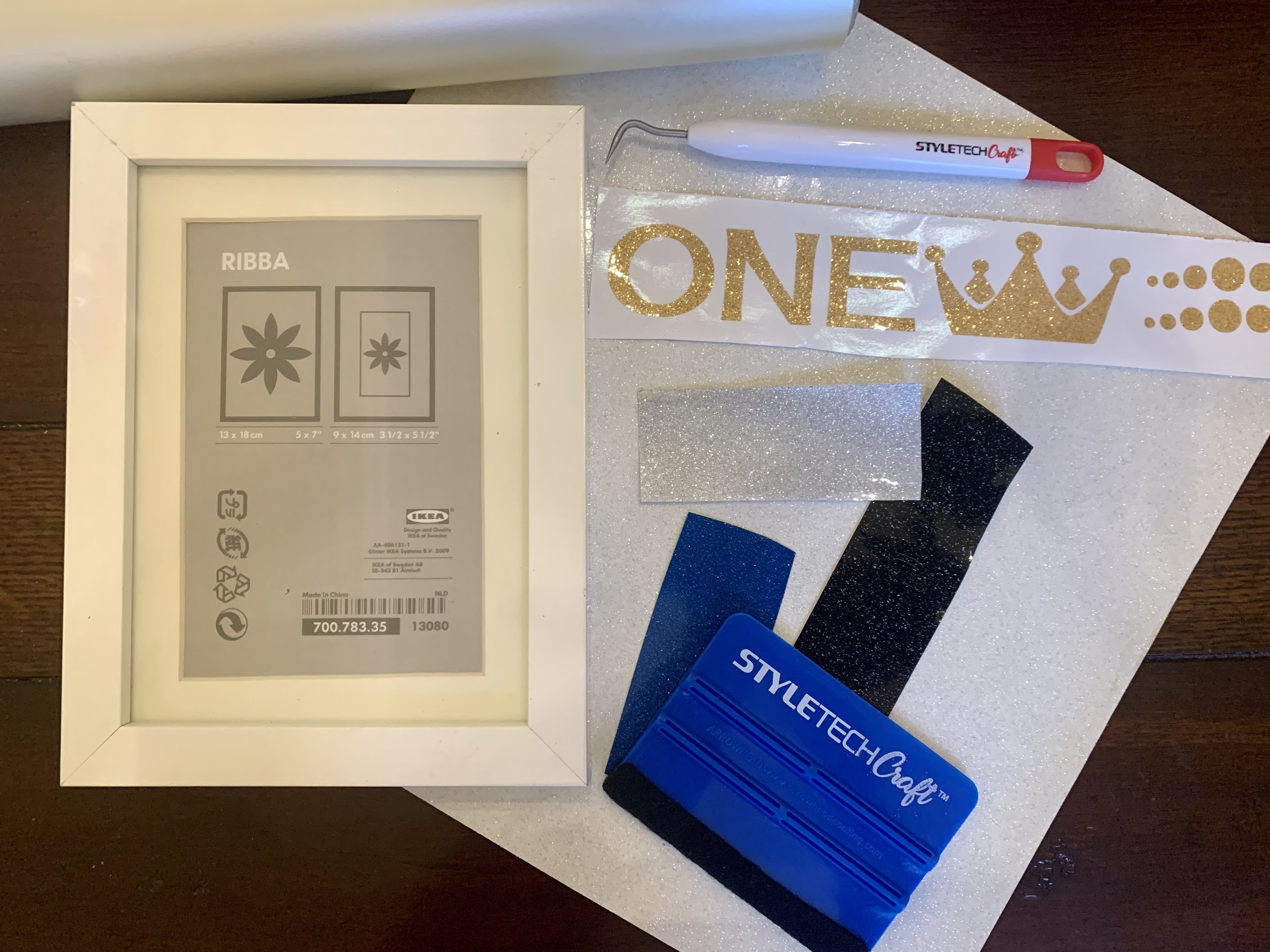 supplies for birthday frame
