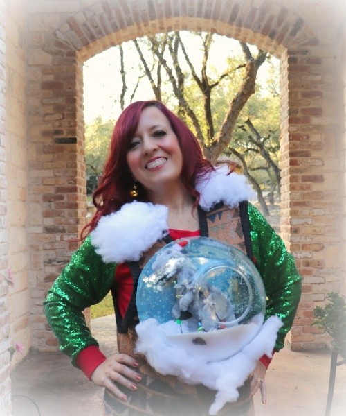 giant snowglobe ugly sweater