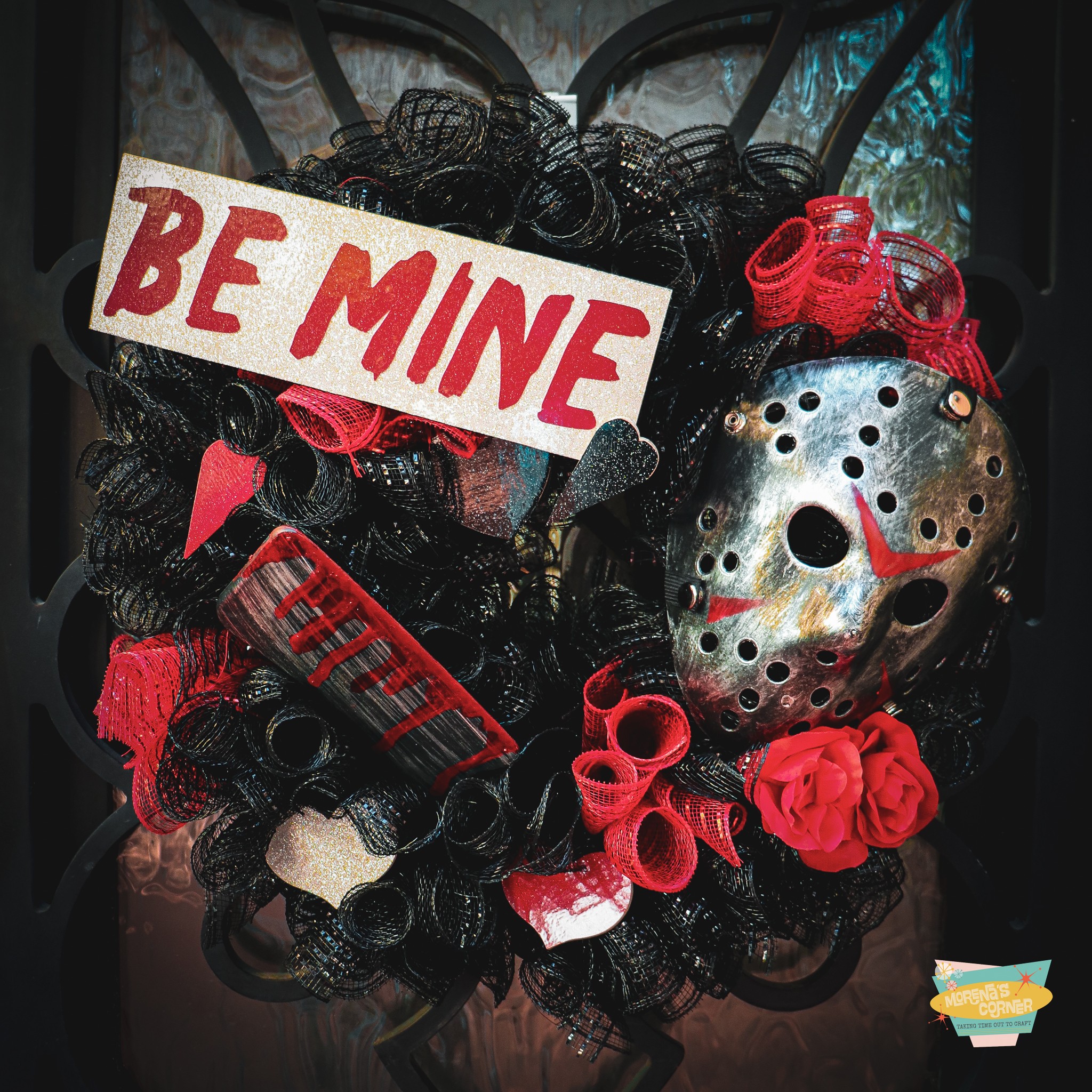 horror valentine wreath