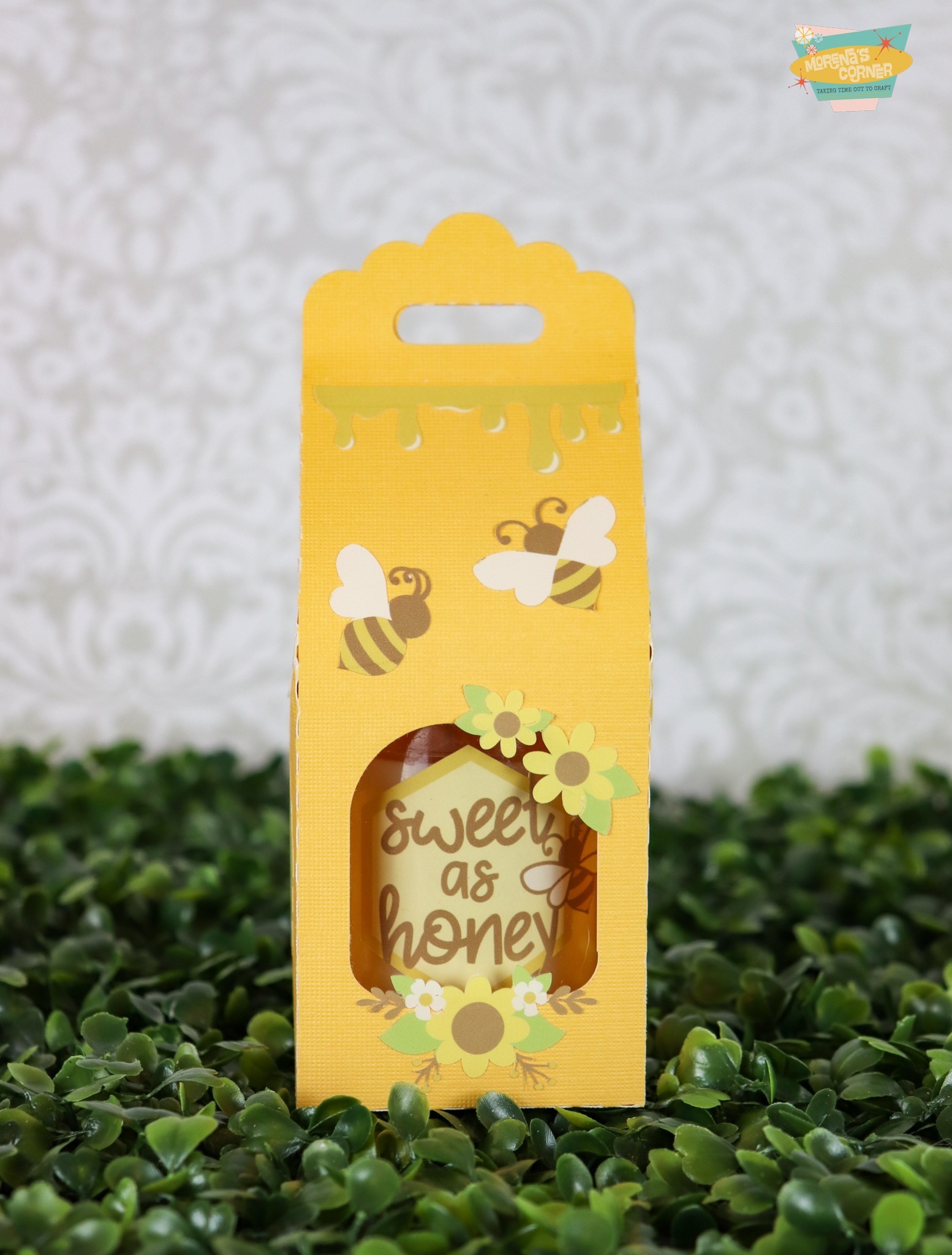 honey bee candle favor box