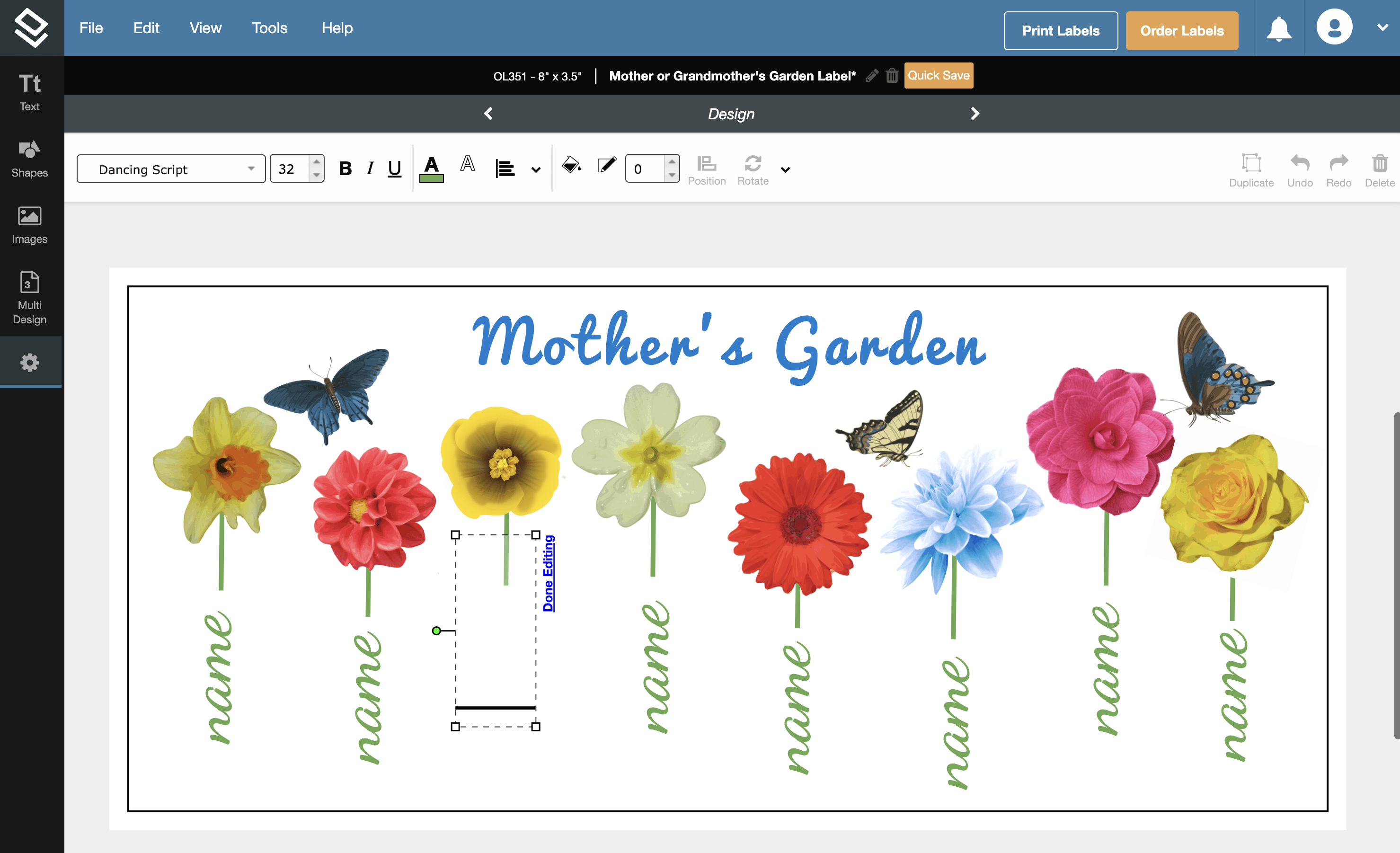 customize template