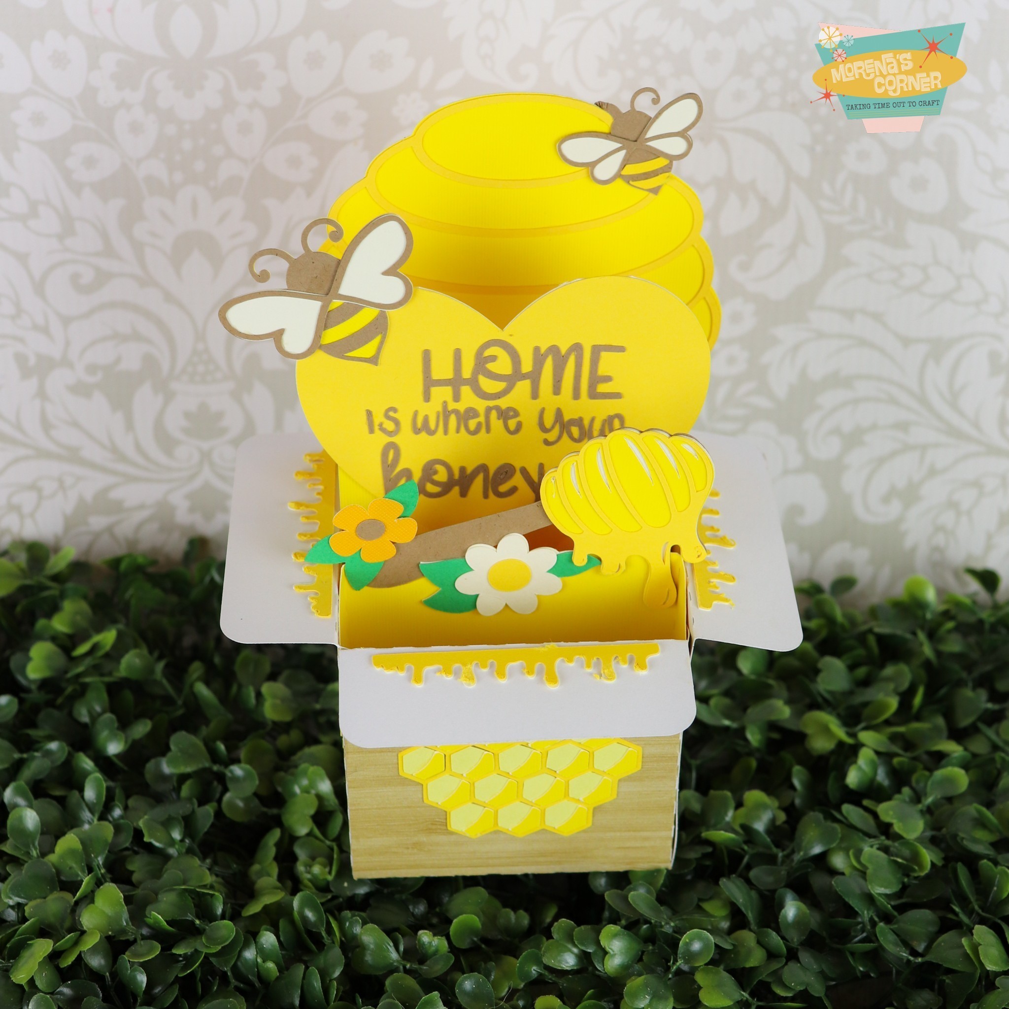 honey bee box card