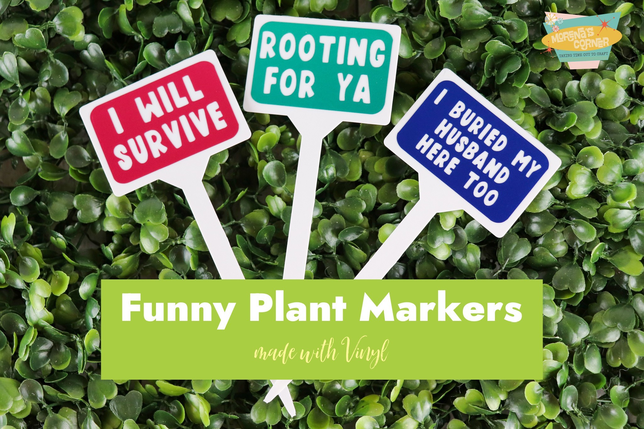 funny vinyl plant markers