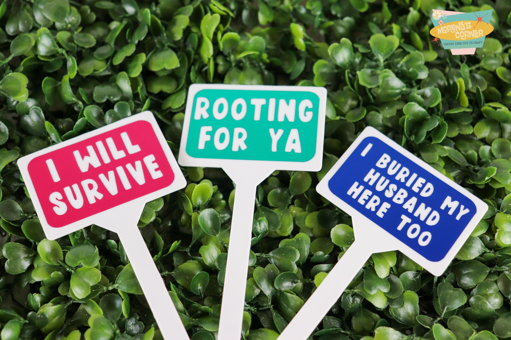 funny vinyl plant markers tutorial