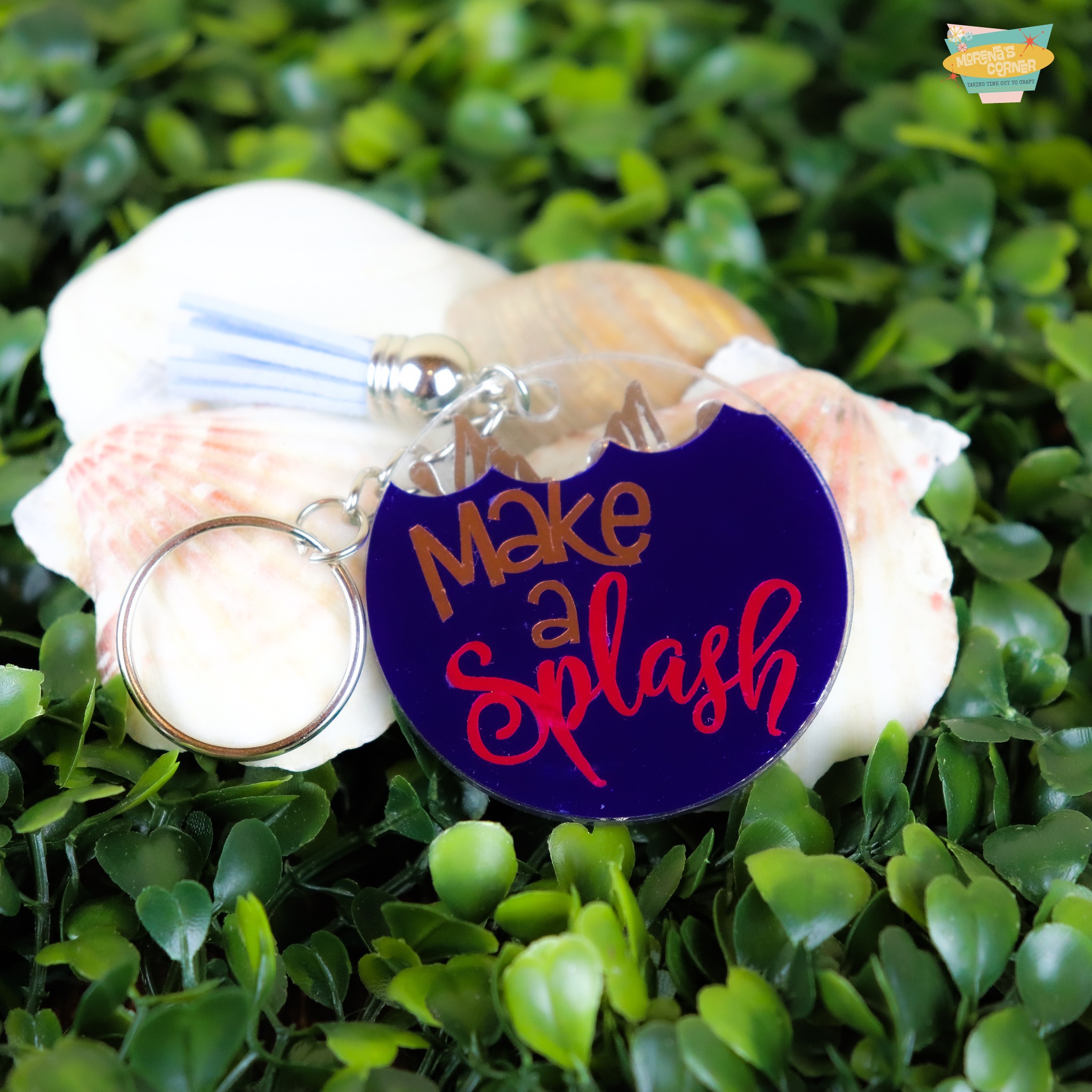 mermaid keychain with vinyl