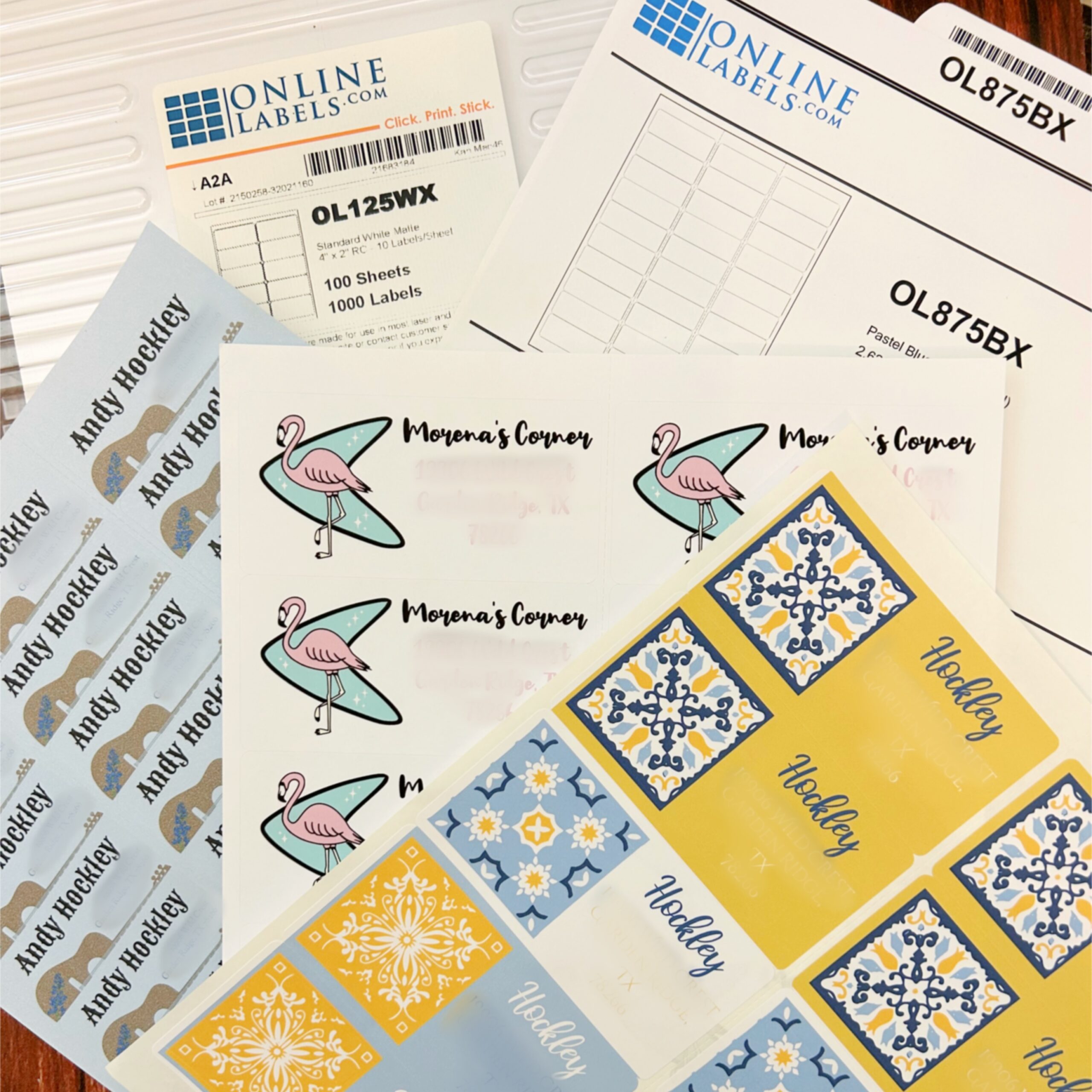 custom address labels templates