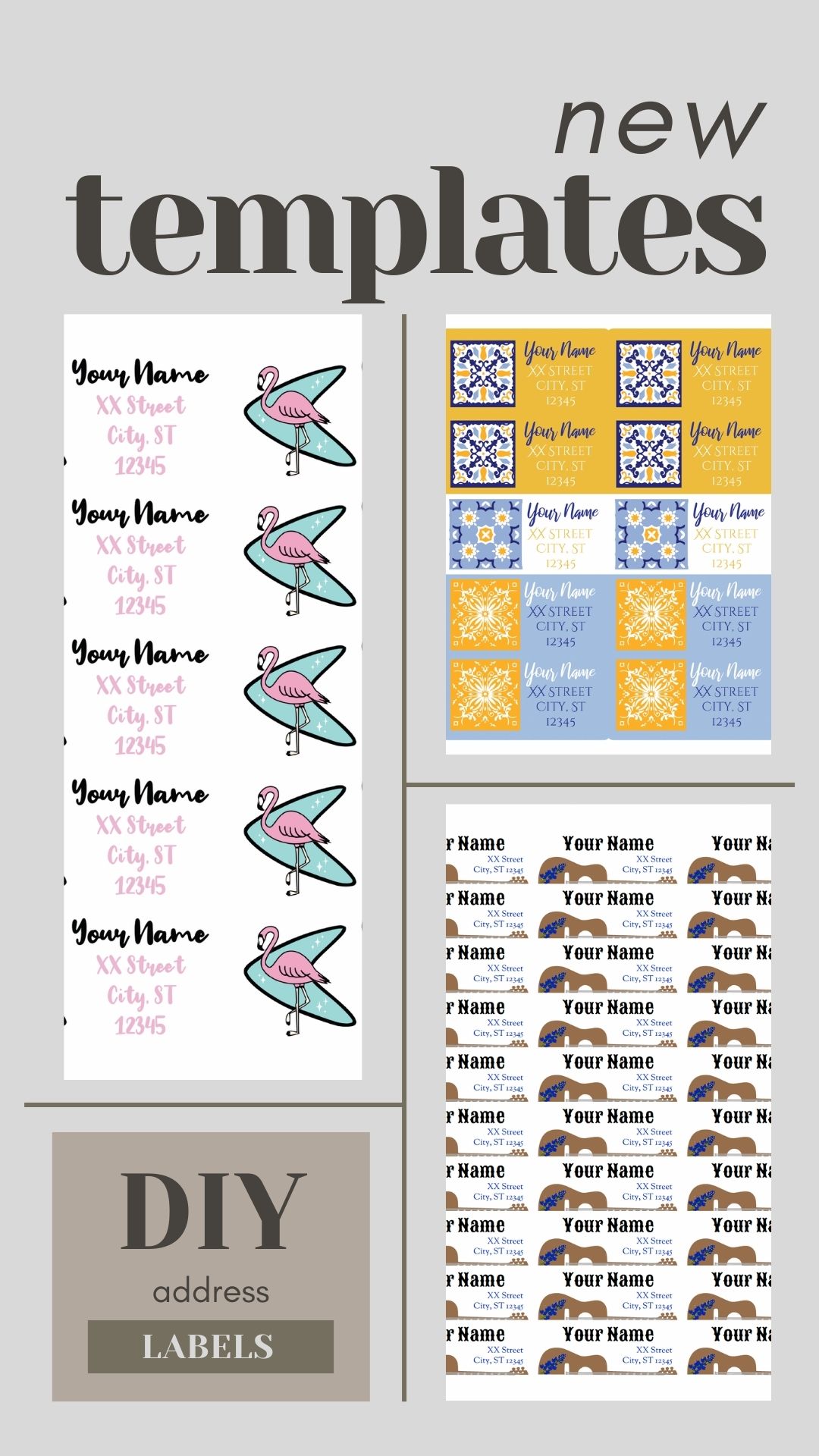 Printable Custom Address Label templates