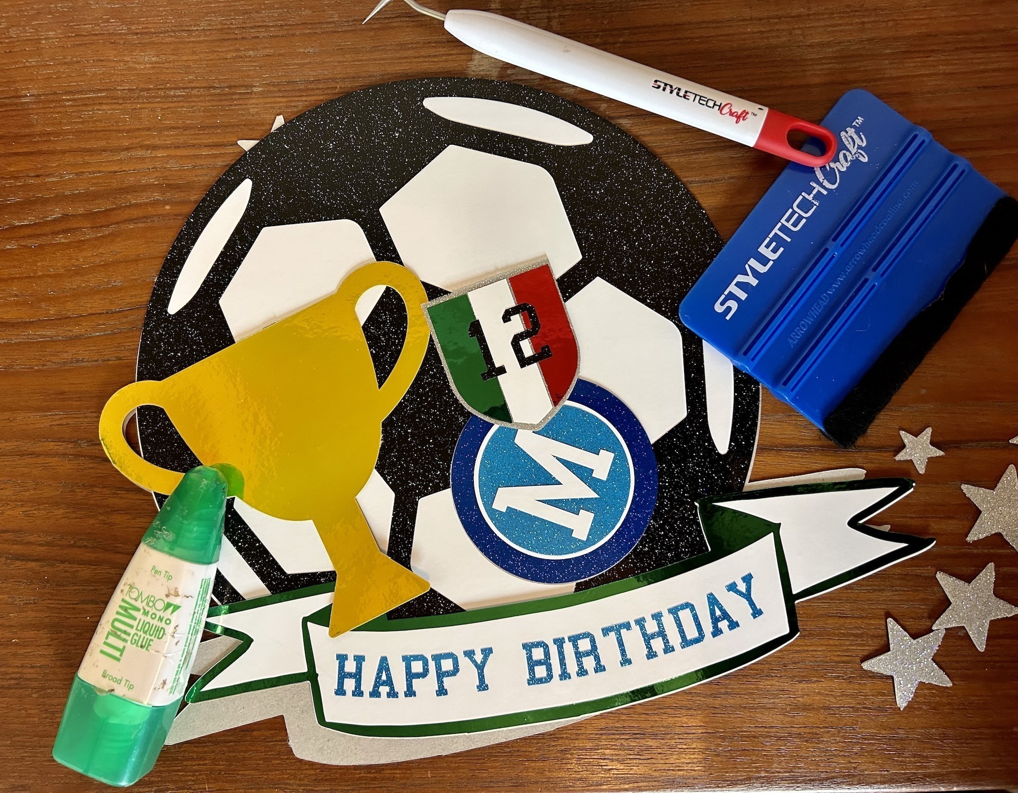 soccer cake topper supplies