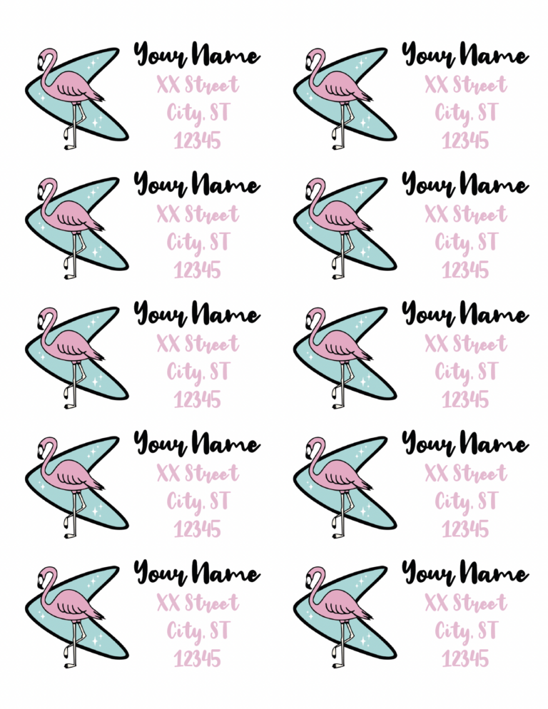 Free Printable Custom Address Label Templates - Morena's Corner