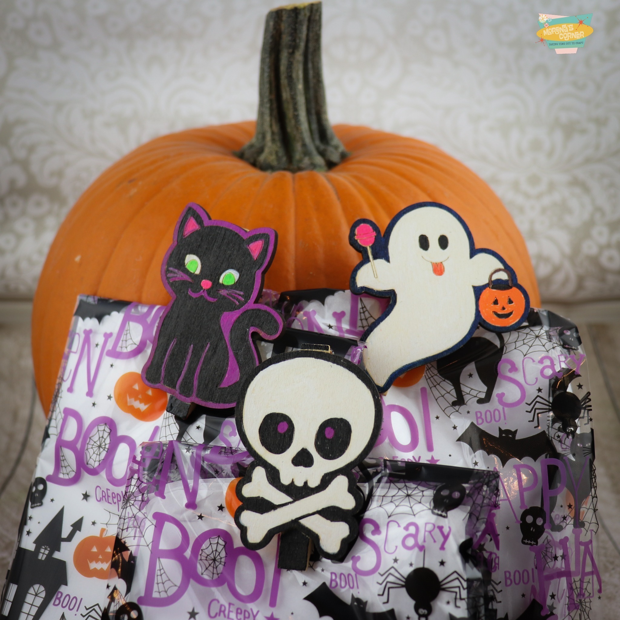 boo bag clips tutorial