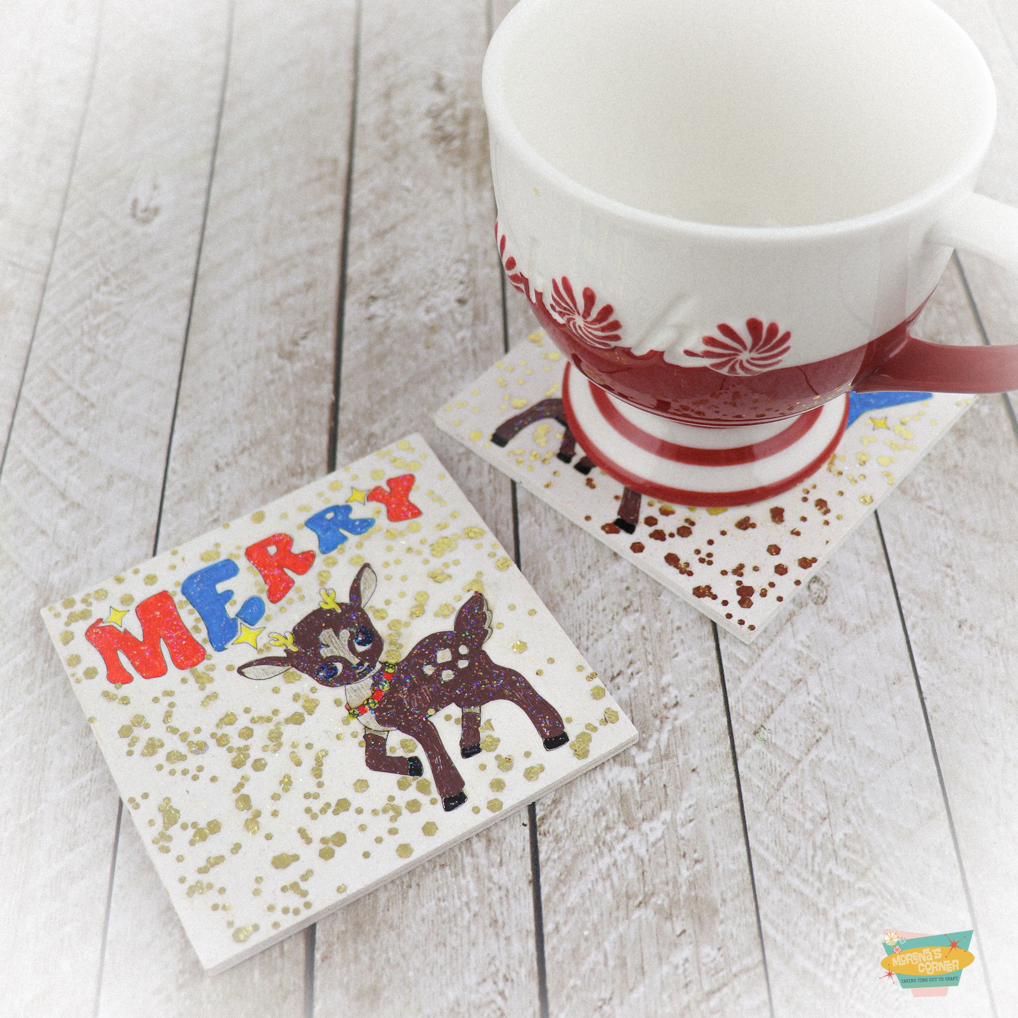 Christmas Coaster DIY plus Ornament Giveaway