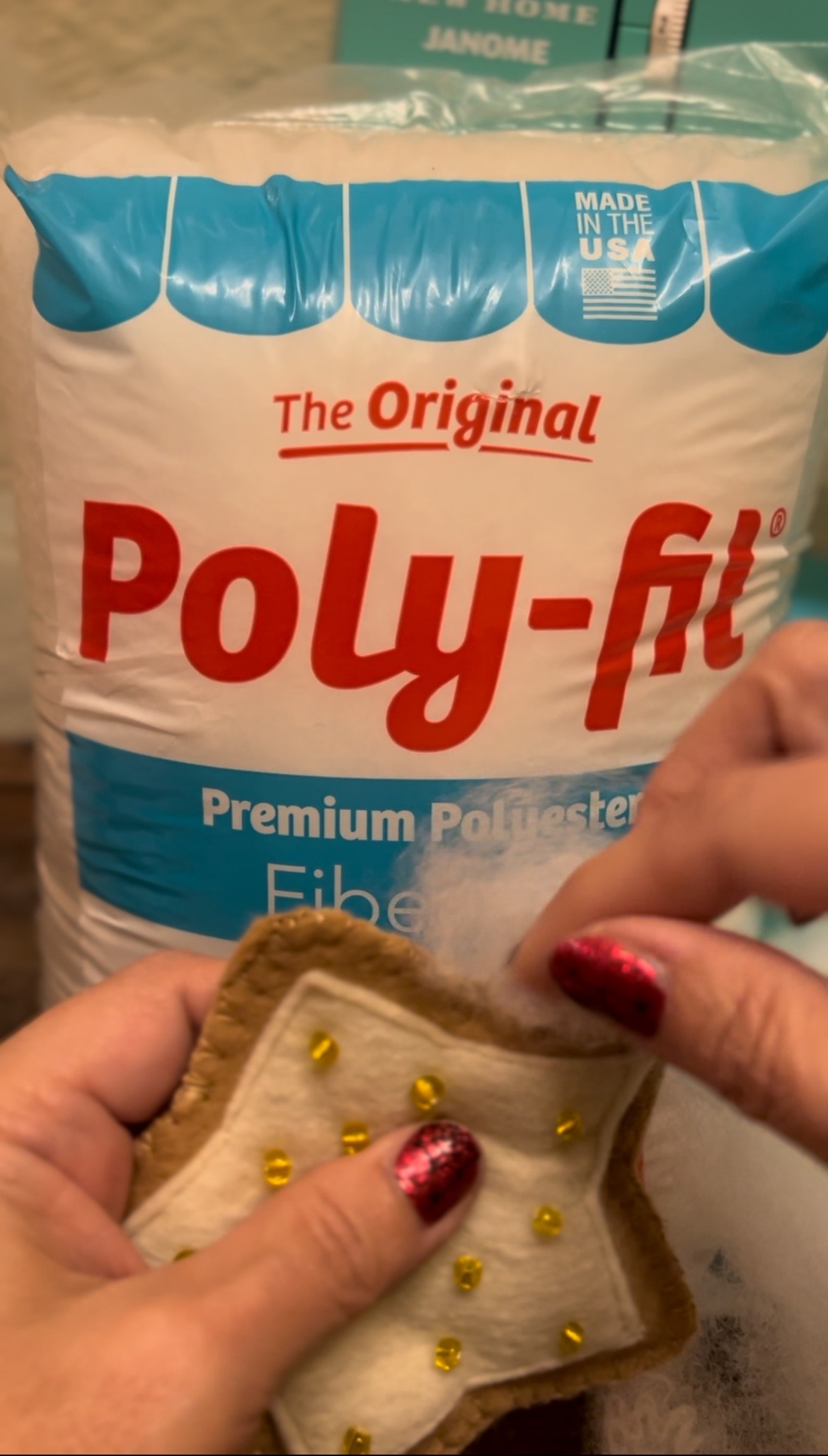 poly-fil sugar cookie ornaments