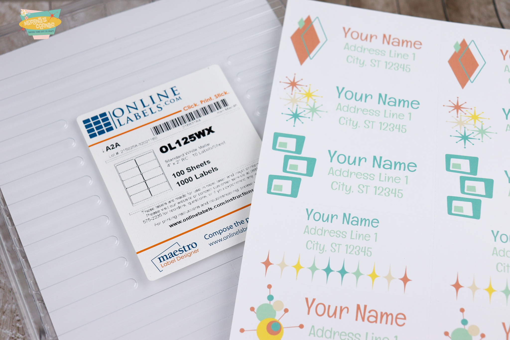 MCM stickers address labels