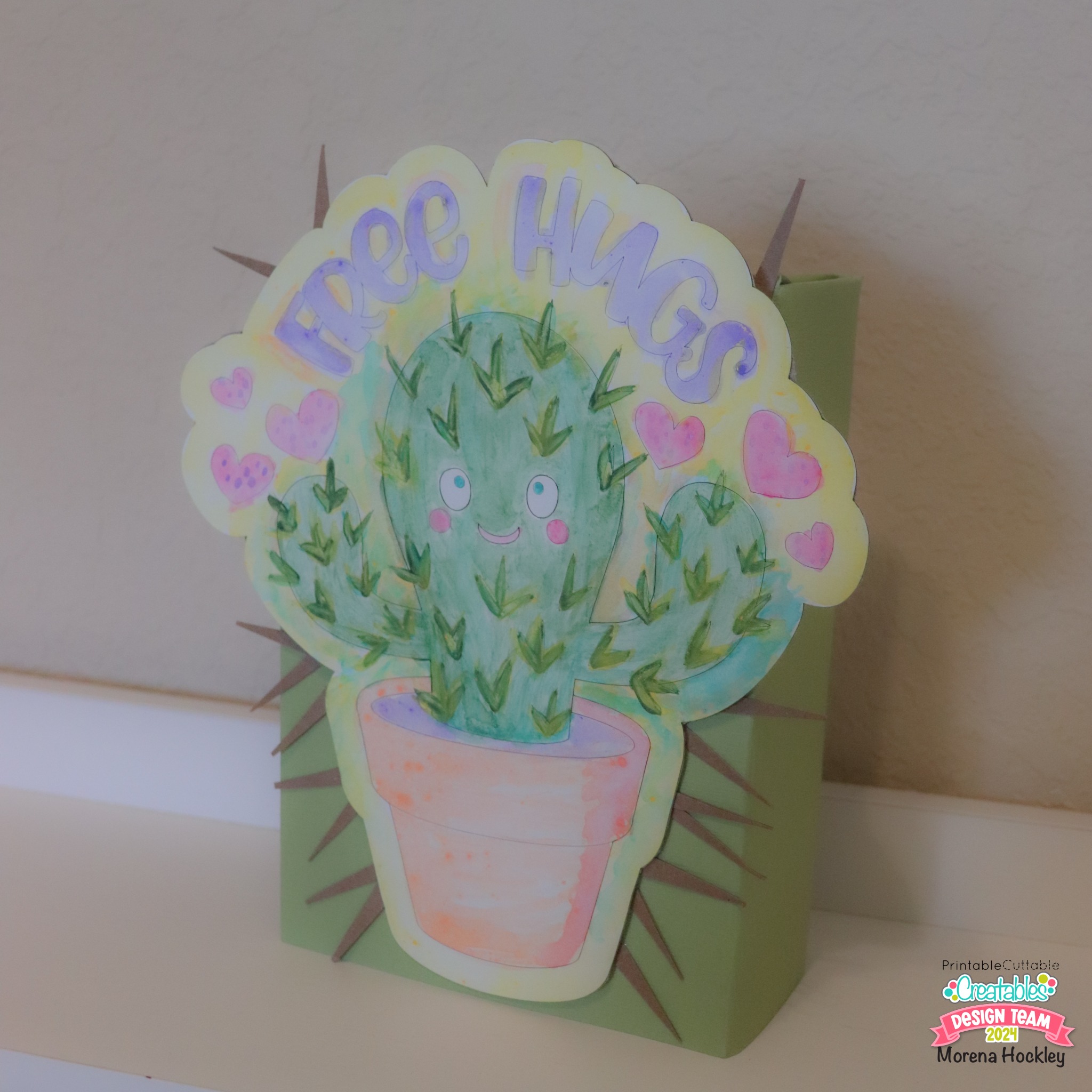 DIY cactus valentine box
