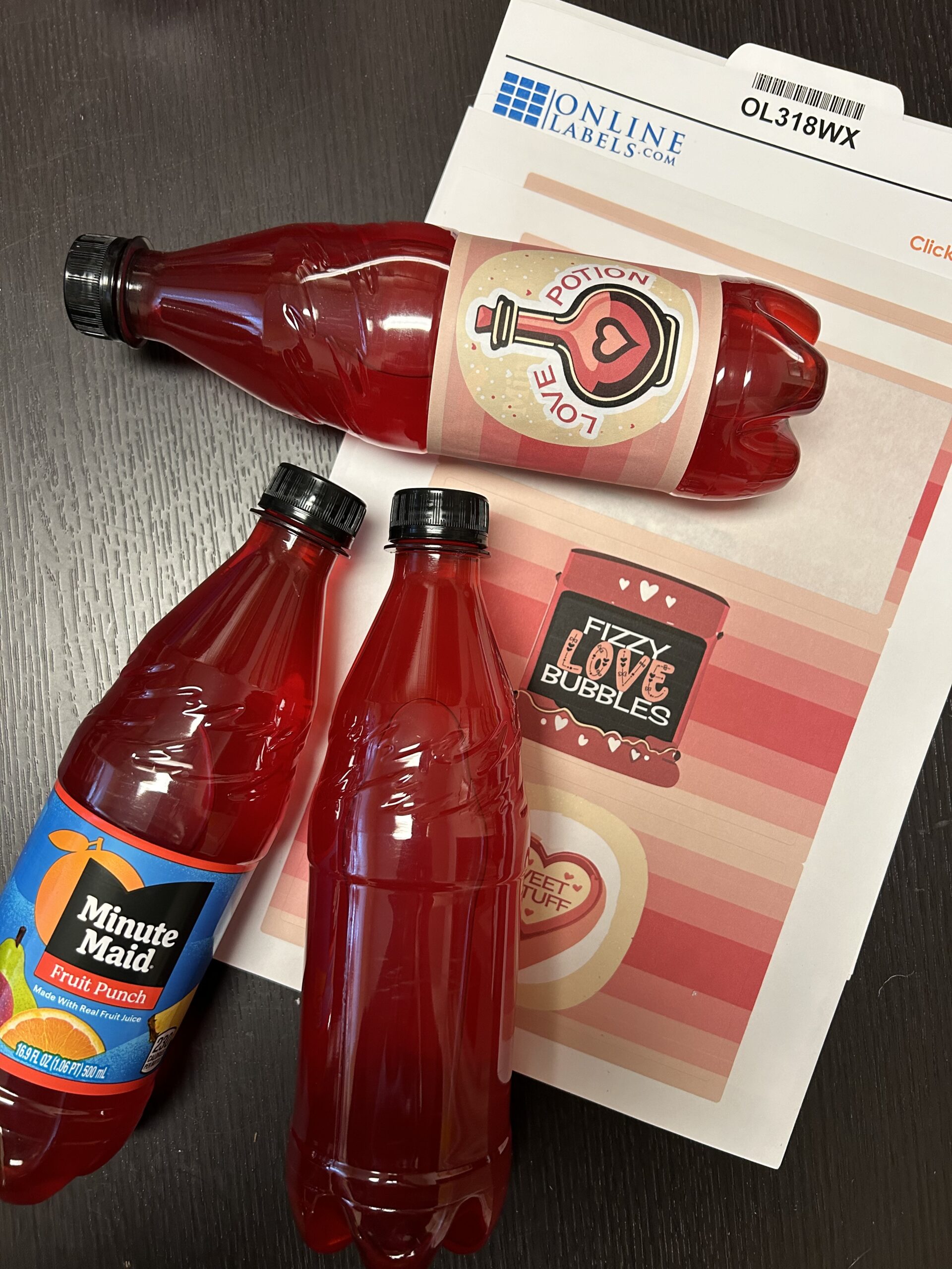 peel and stick labels on bottles