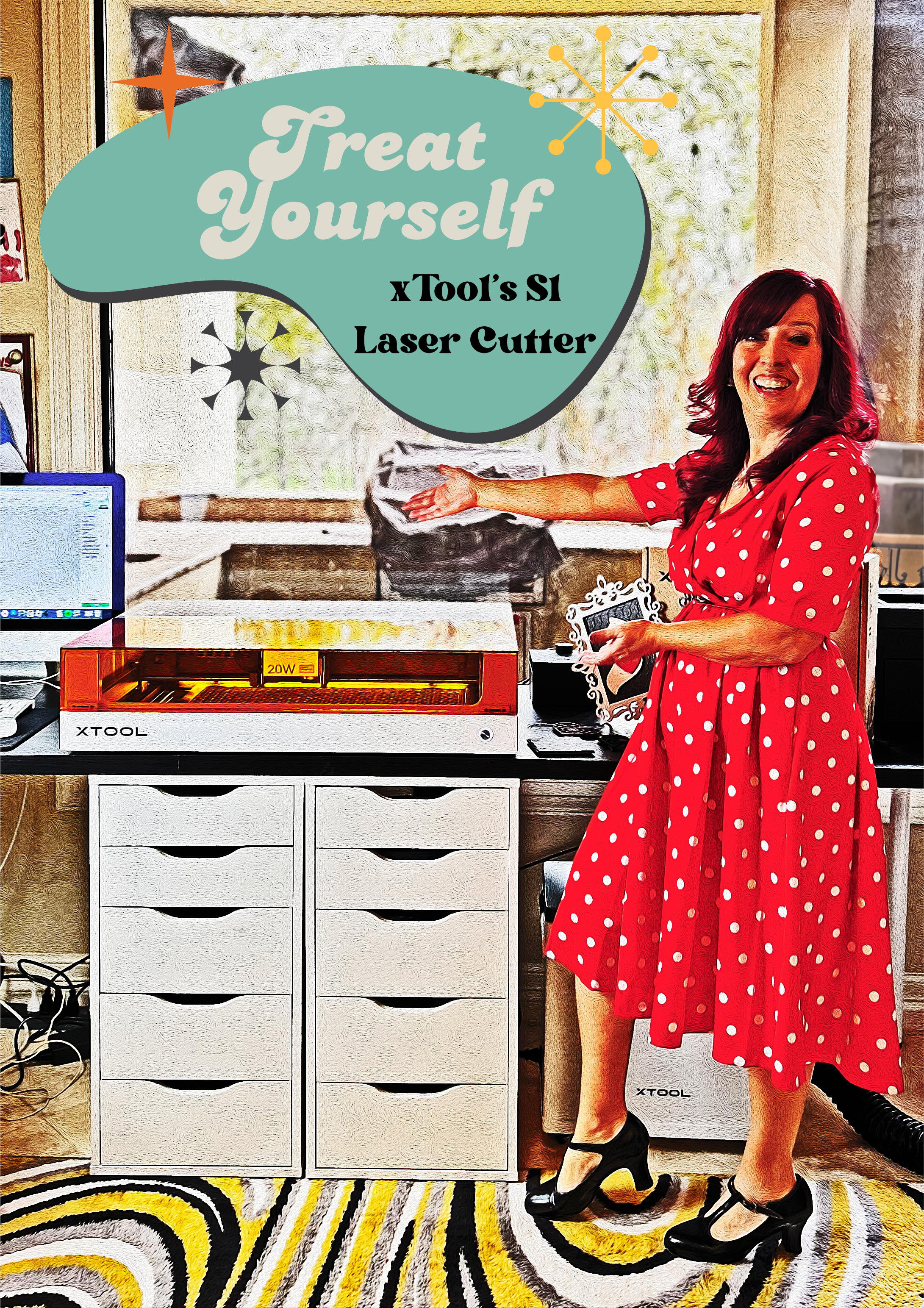 xTool S1 white laser machine