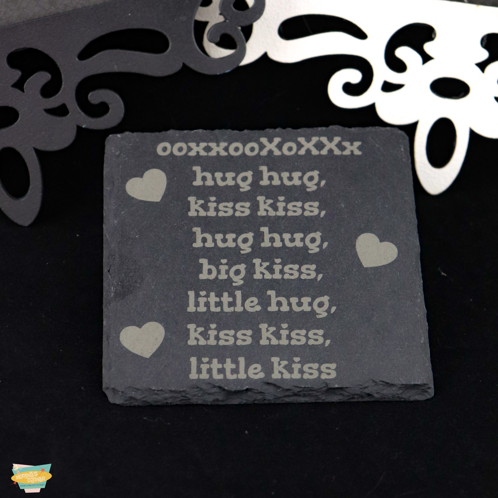 slate coaster made with xtool
