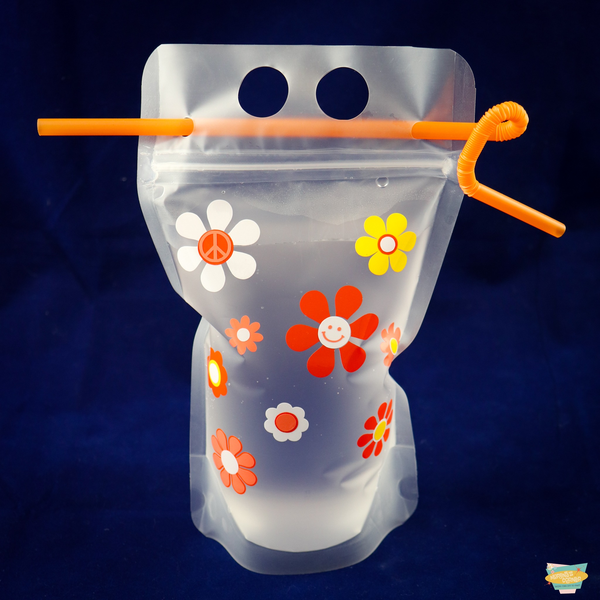Groovy Drink Pouch with Sun Change Vinyl