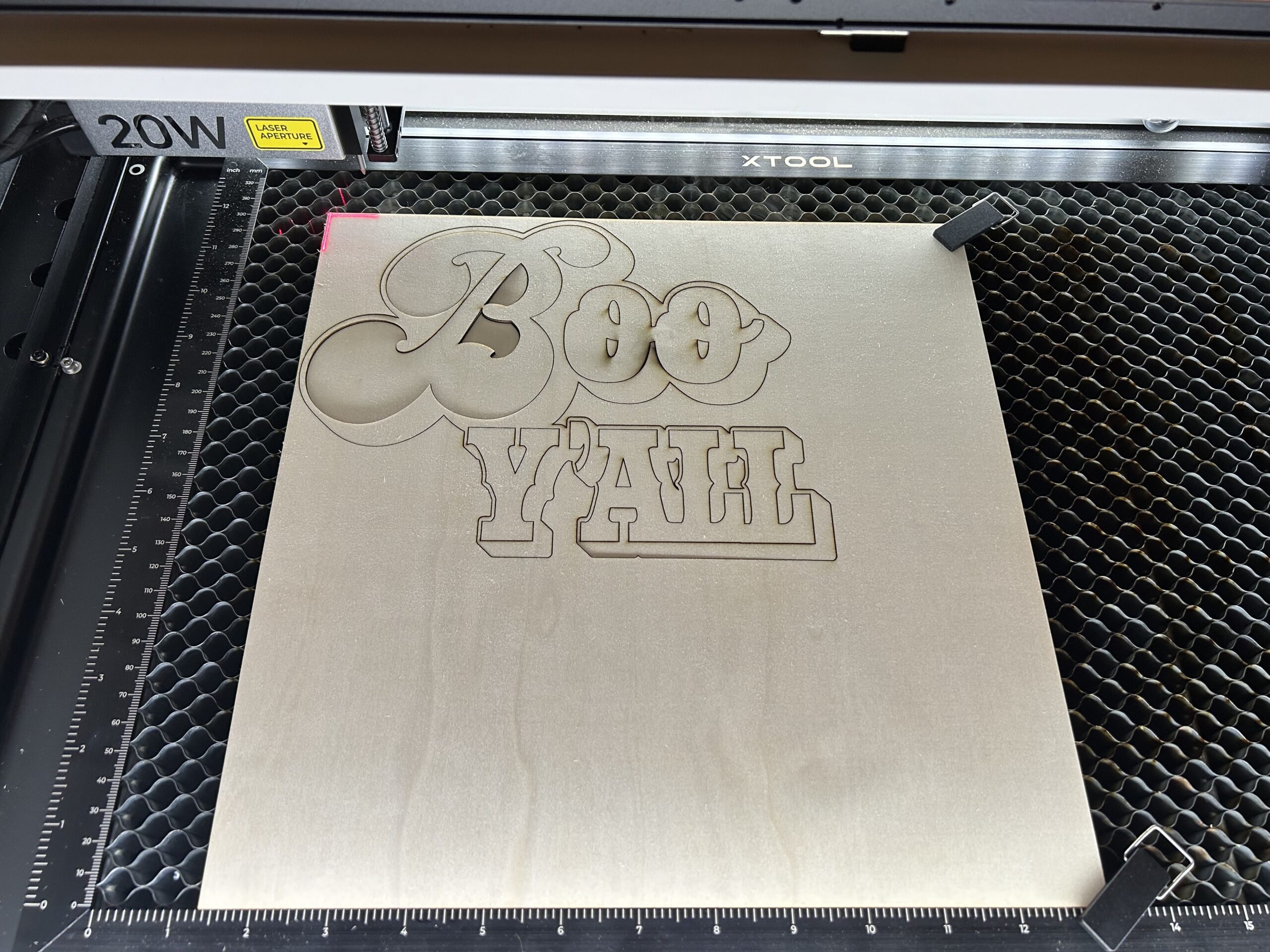 xtool s1 cutting basswood