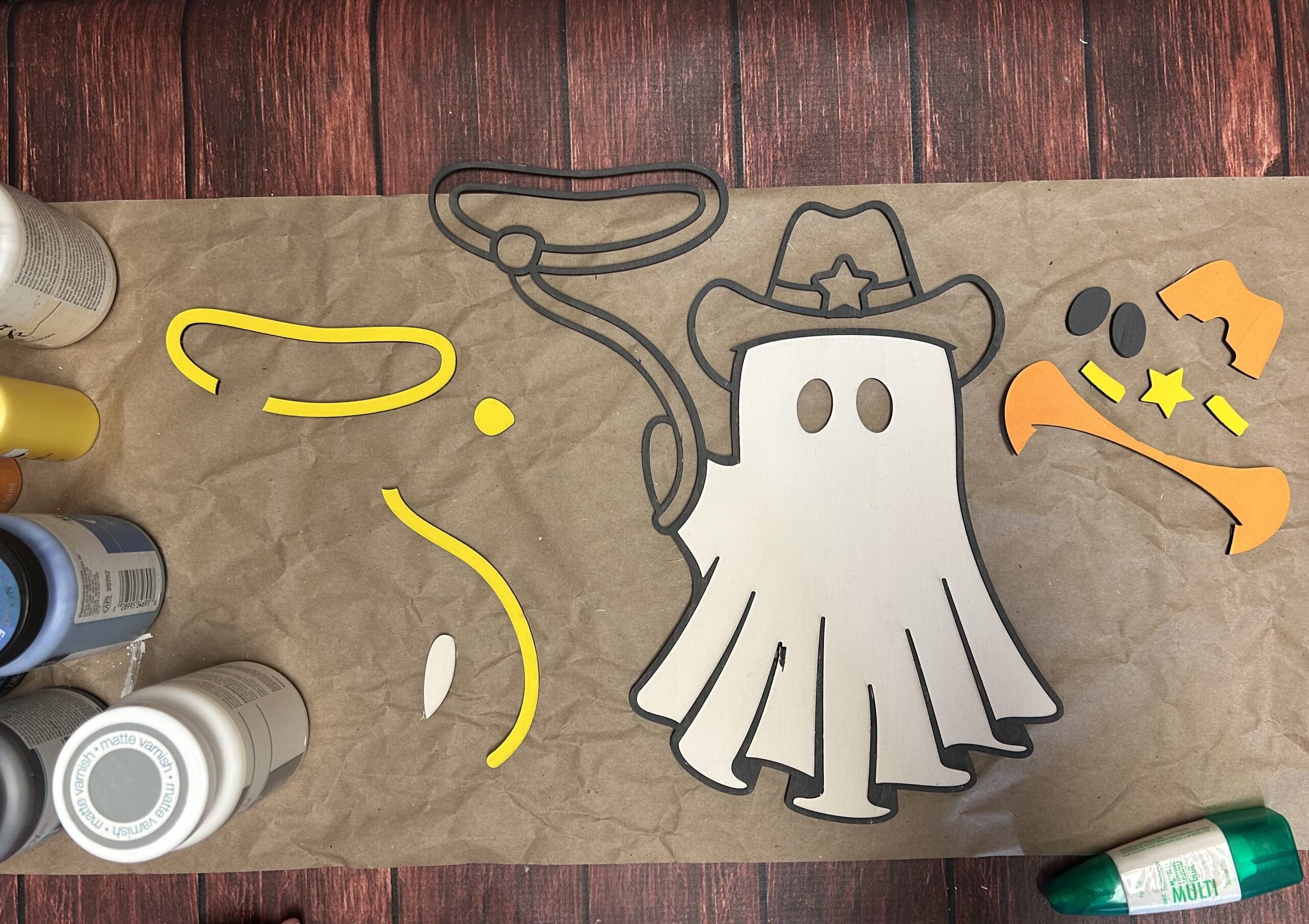 glue laser cut basswood