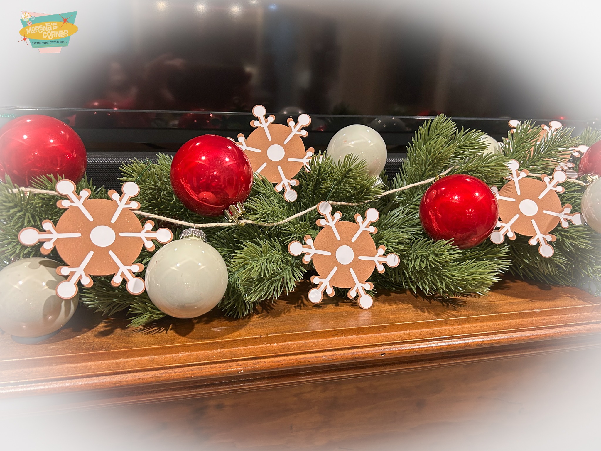 DIY Faux Gingerbread Mantle Decor